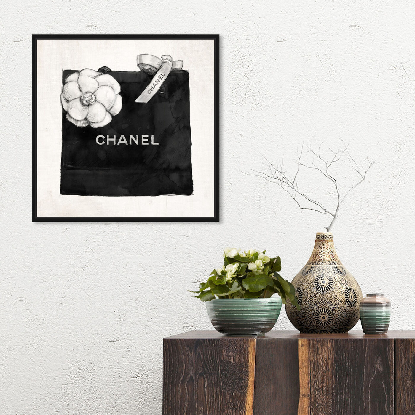 Hanging view of Luxury Shopping Bag I featuring fashion and glam and fashion lifestyle art.