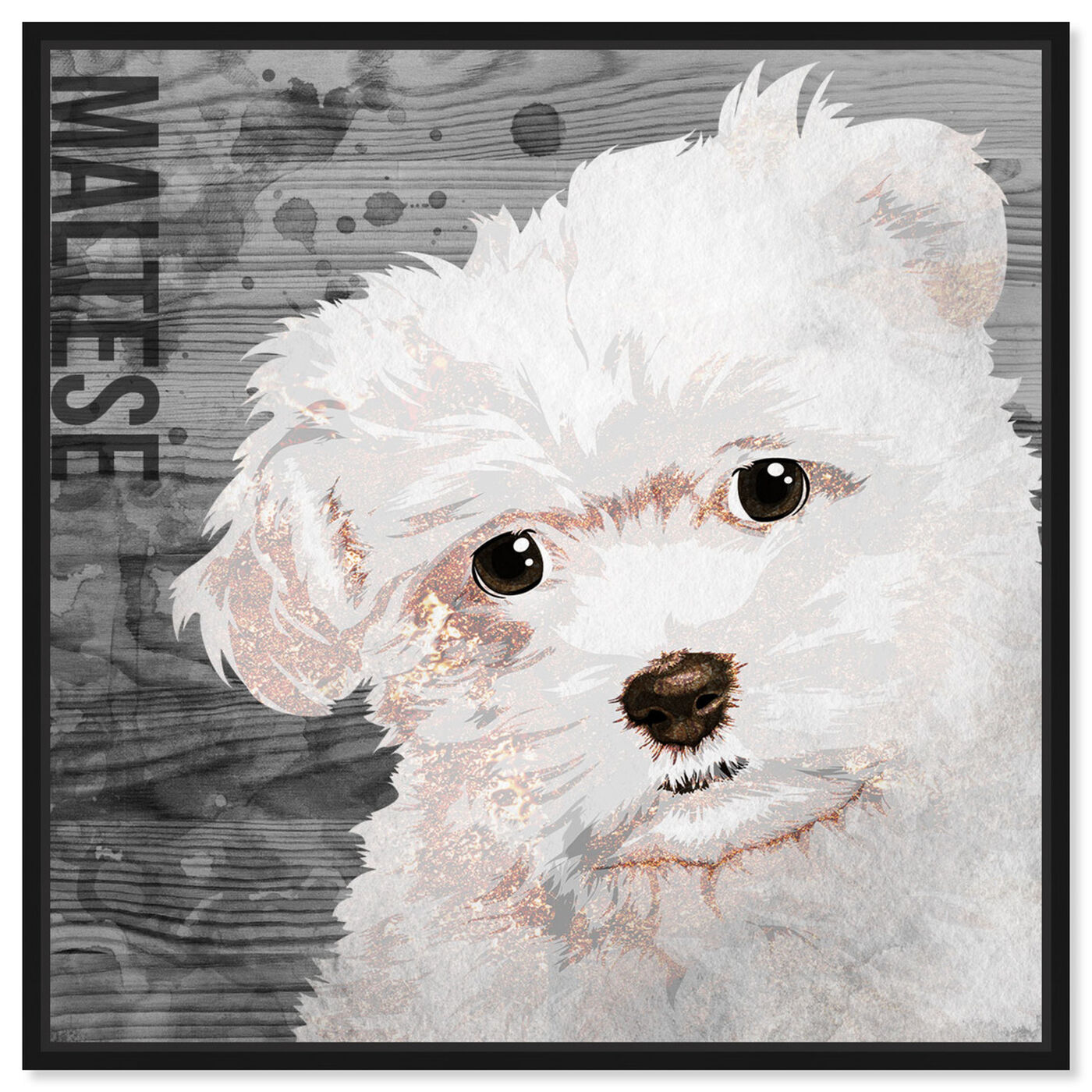 Front view of Love My Maltese featuring animals and dogs and puppies art.