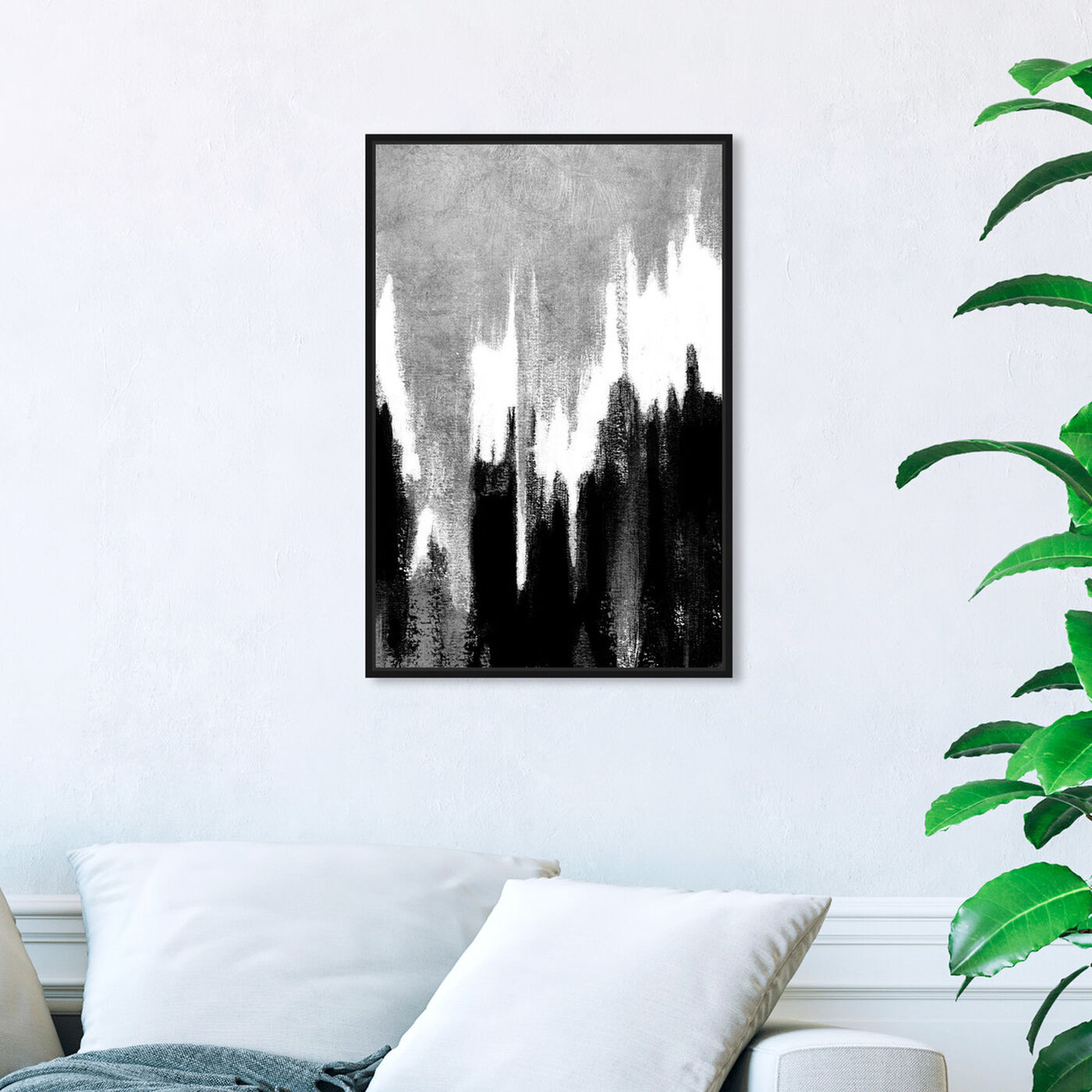 Hanging view of Adore Adore Silver featuring abstract and paint art.