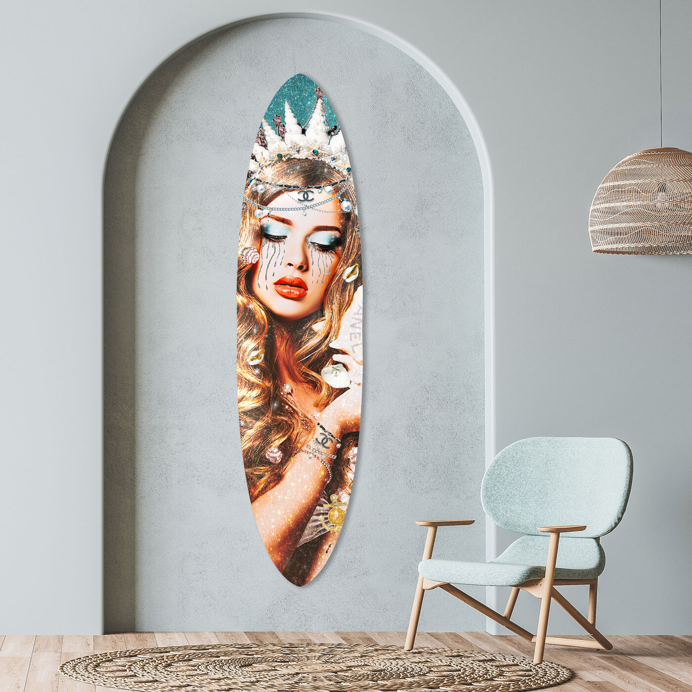 Tales of a Mermaid - Decorative Acrylic Surfboard