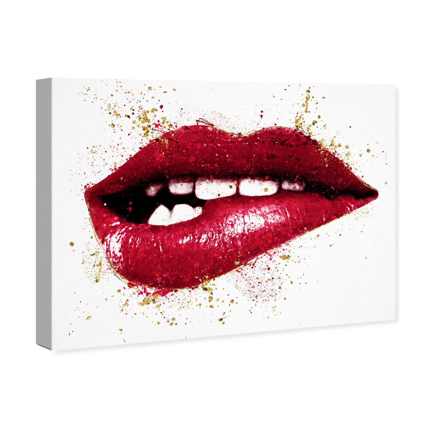 Angled view of Rouge Lip Bite featuring fashion and glam and lips art.