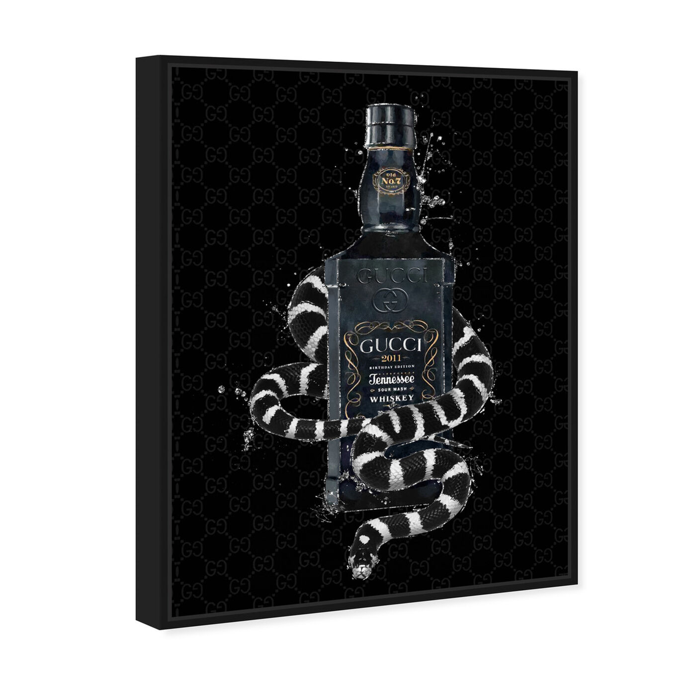 Angled view of Italian Black Label featuring fashion and glam and perfumes art.