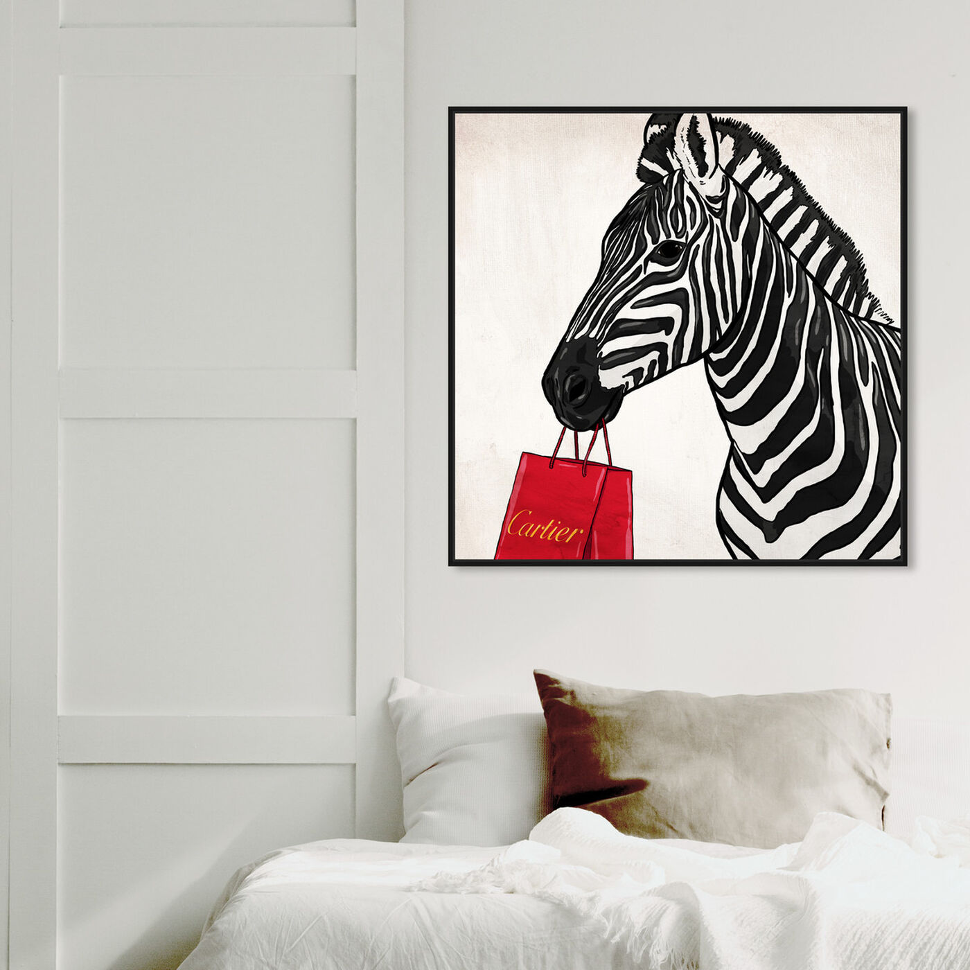 Hanging view of Expensive Zebra featuring fashion and glam and fashion art.