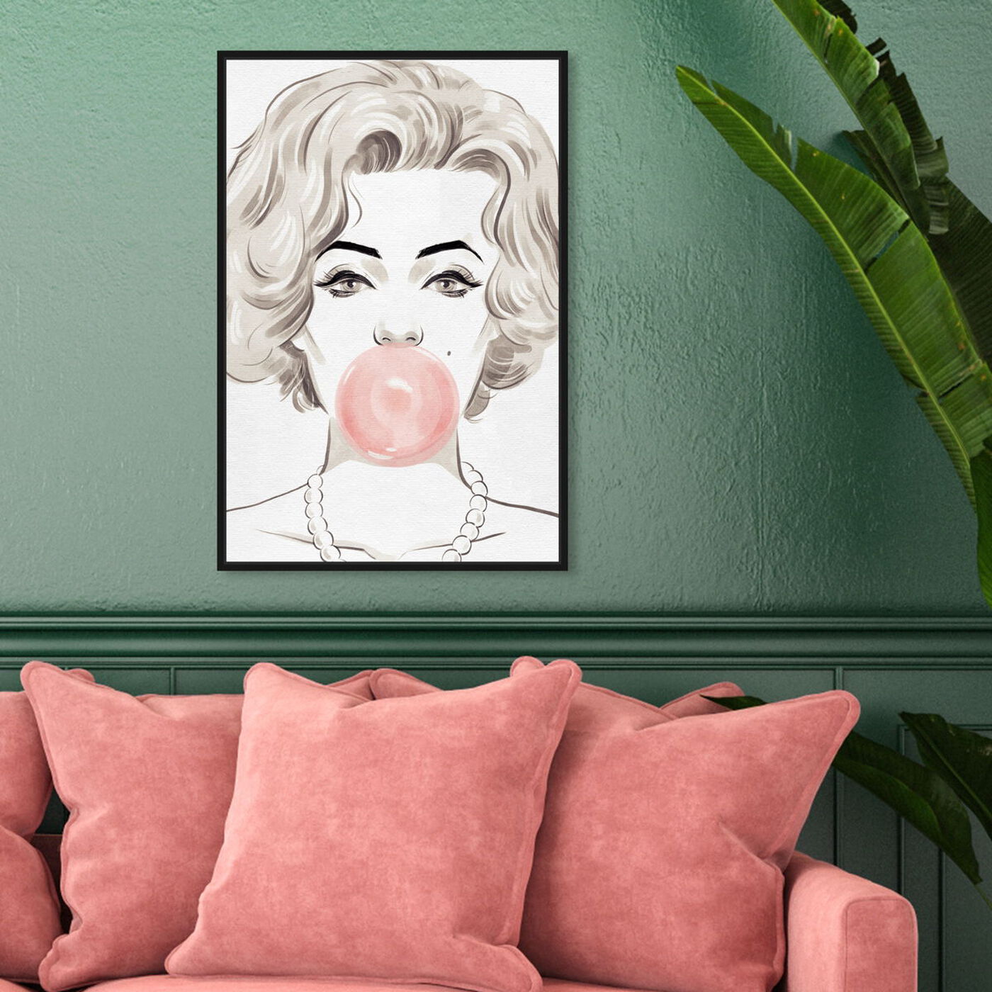 Hanging view of Bubblegum Beauty featuring fashion and glam and portraits art.