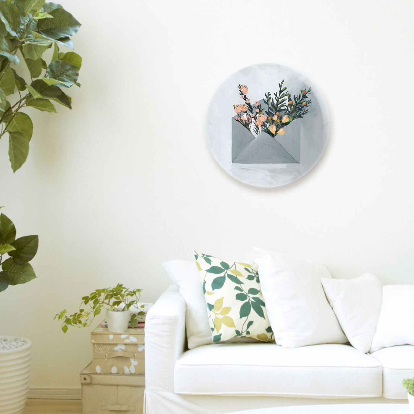 Hanging view of Sending Some Love featuring floral and botanical and florals art.