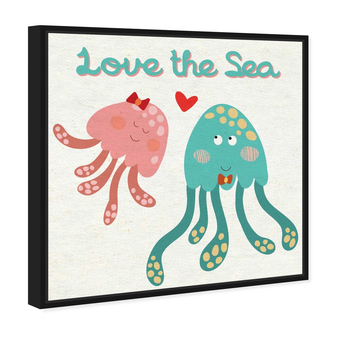 Angled view of Love the Sea featuring animals and sea animals art.