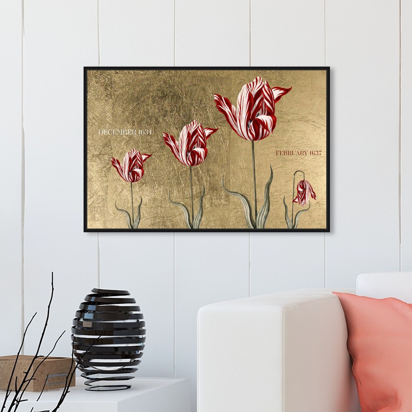 Hanging view of Tulipomania featuring floral and botanical and florals art.