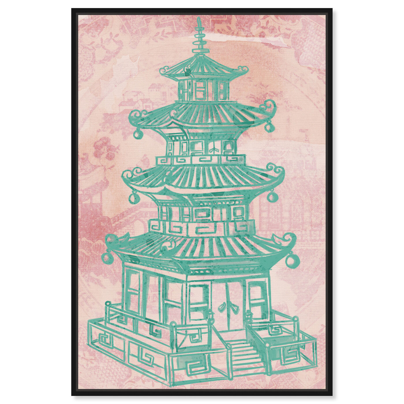 Front view of Pagoda Rose featuring world and countries and asian cultures art.