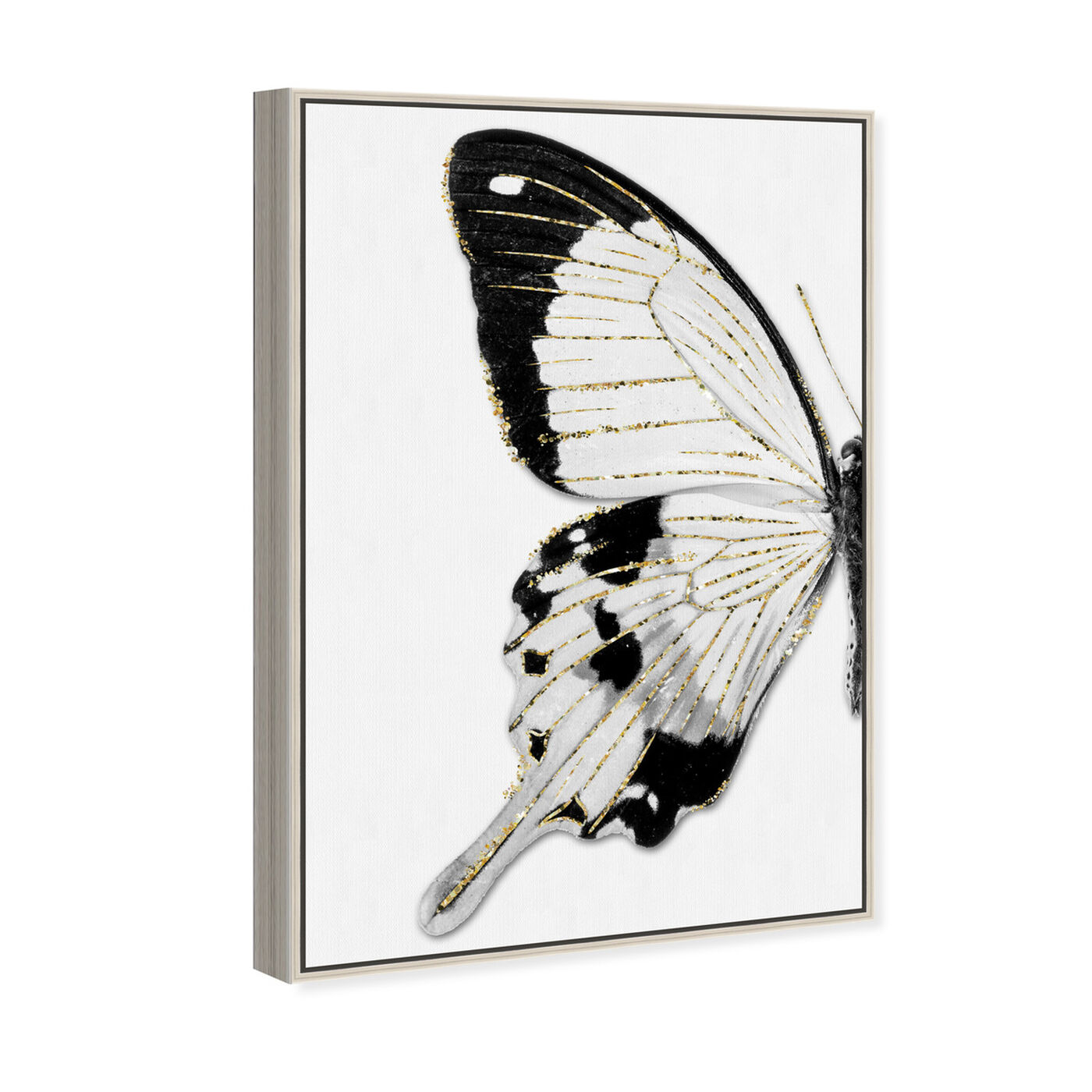 Angled view of Monochrome Butterfly II featuring animals and insects art.