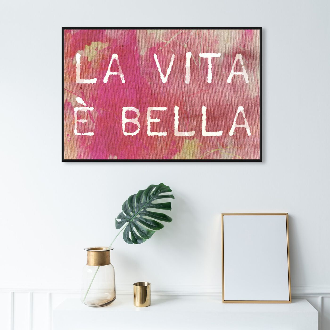 Hanging view of Life is Beautiful Rose featuring typography and quotes and family quotes and sayings art.