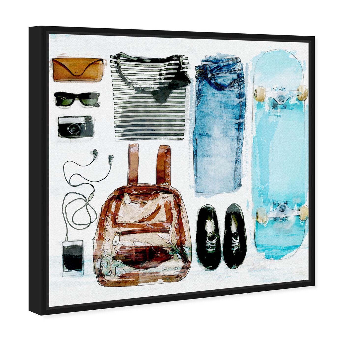 Angled view of Summer Kit featuring fashion and glam and essentials art.