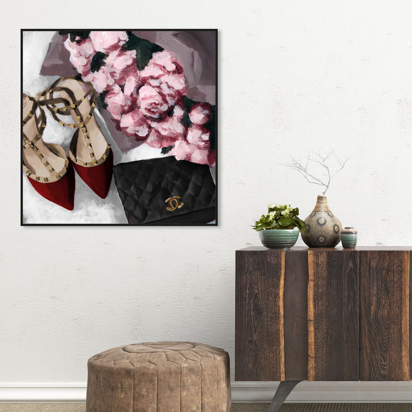 Hanging view of All Things Lovely featuring fashion and glam and shoes art.