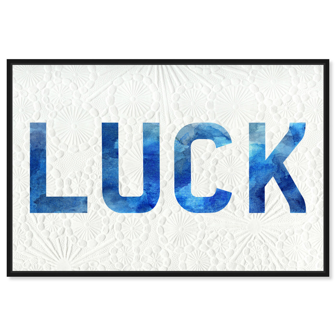 Front view of LUCK featuring typography and quotes and inspirational quotes and sayings art.