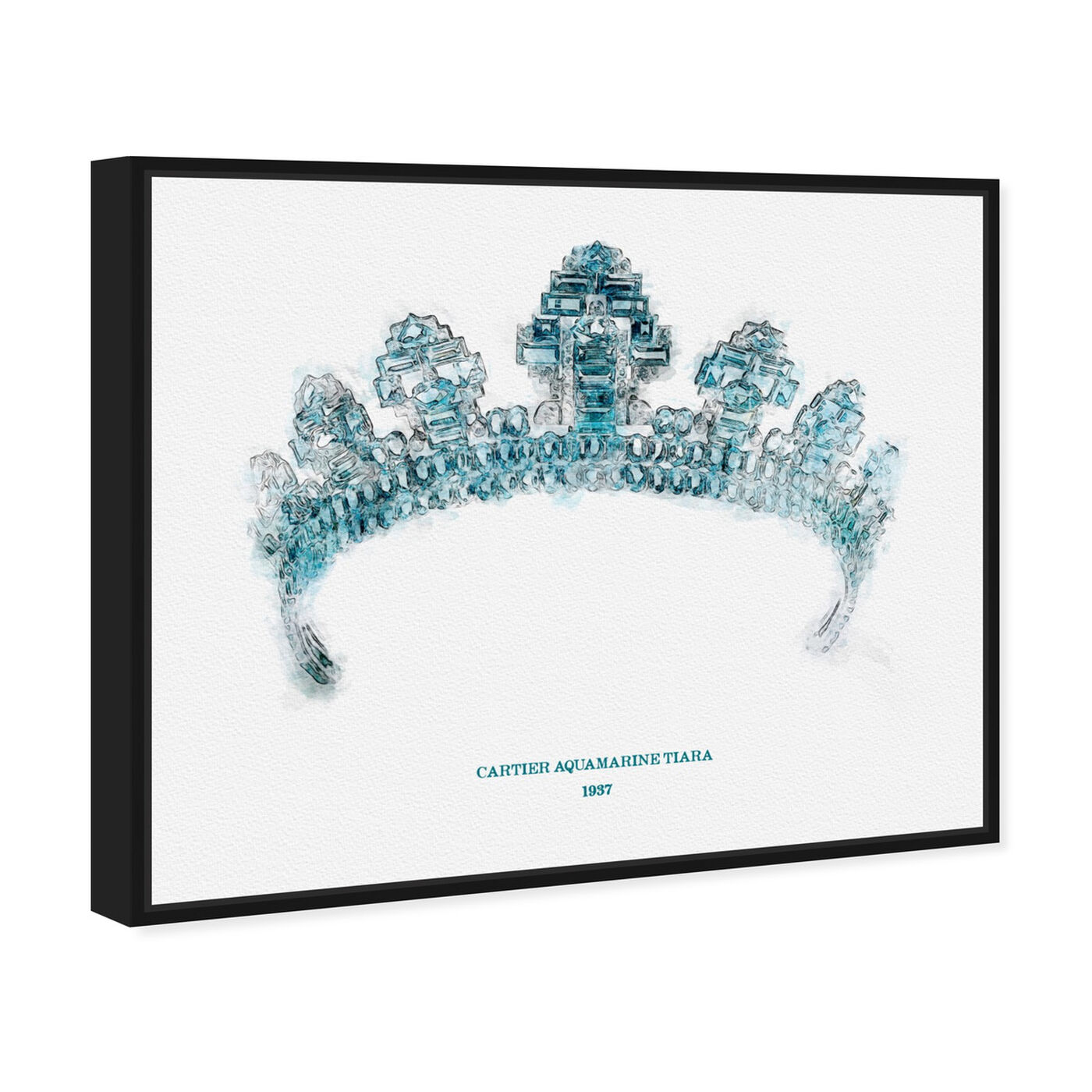 Angled view of Aquamarine Tiara 1937 featuring fantasy and sci-fi and fairy tales art.