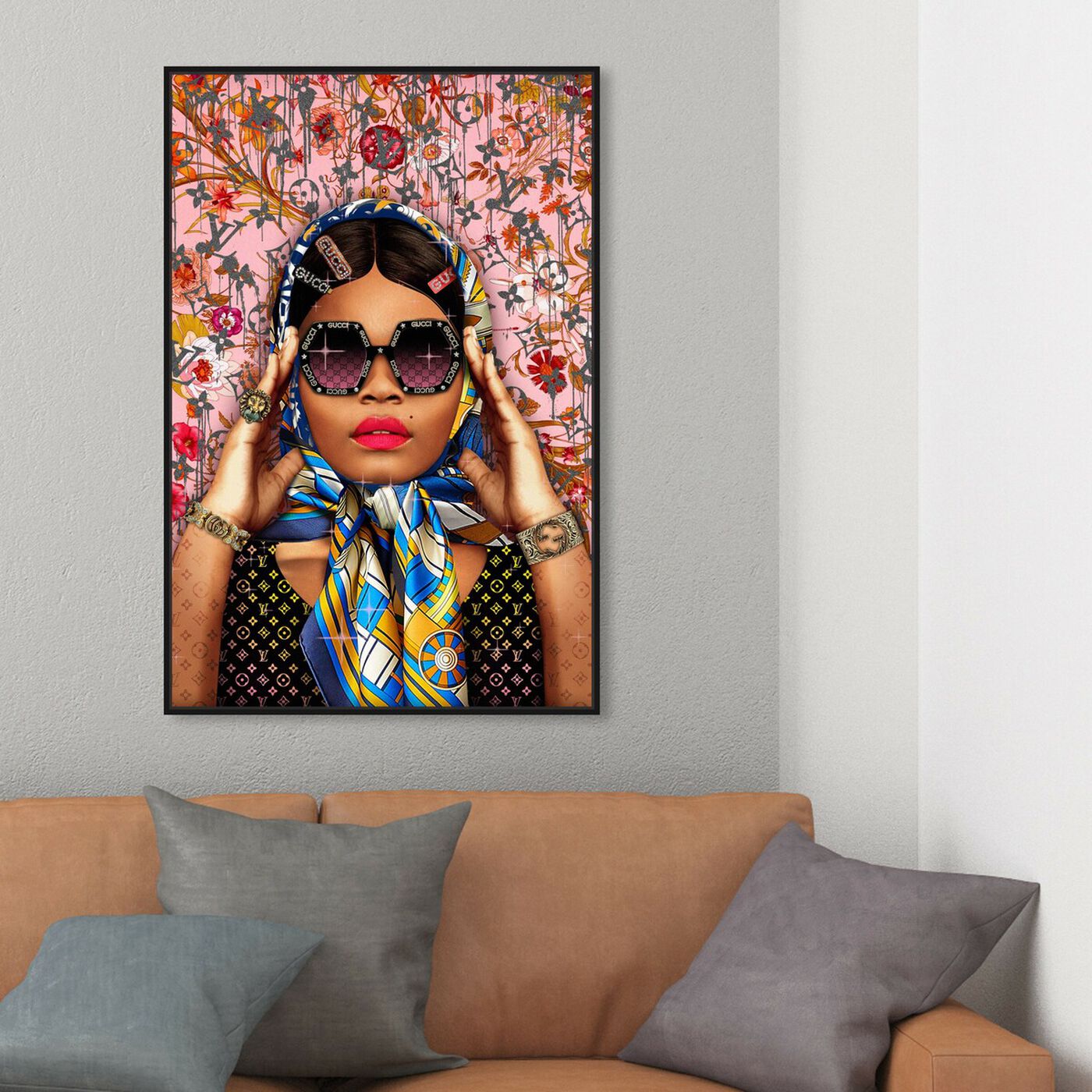Hanging view of Snap a picture featuring fashion and glam and portraits art.