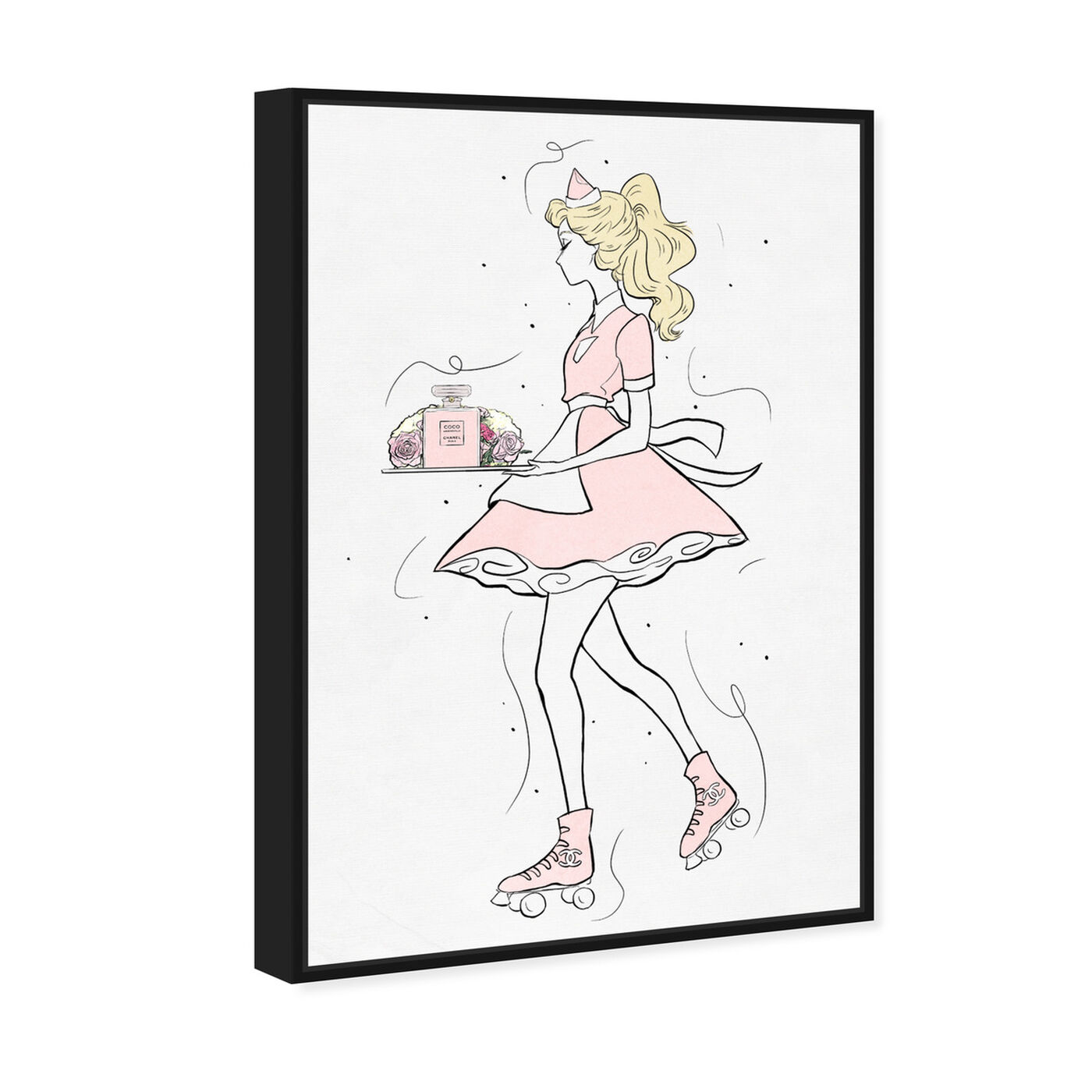 Angled view of Fashion Diner Girl II featuring fashion and glam and dress art.