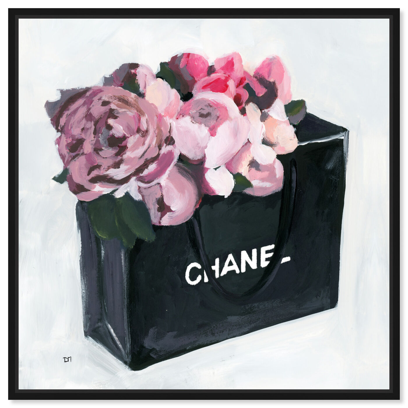 Front view of Peony Bag featuring fashion and glam and fashion lifestyle art.