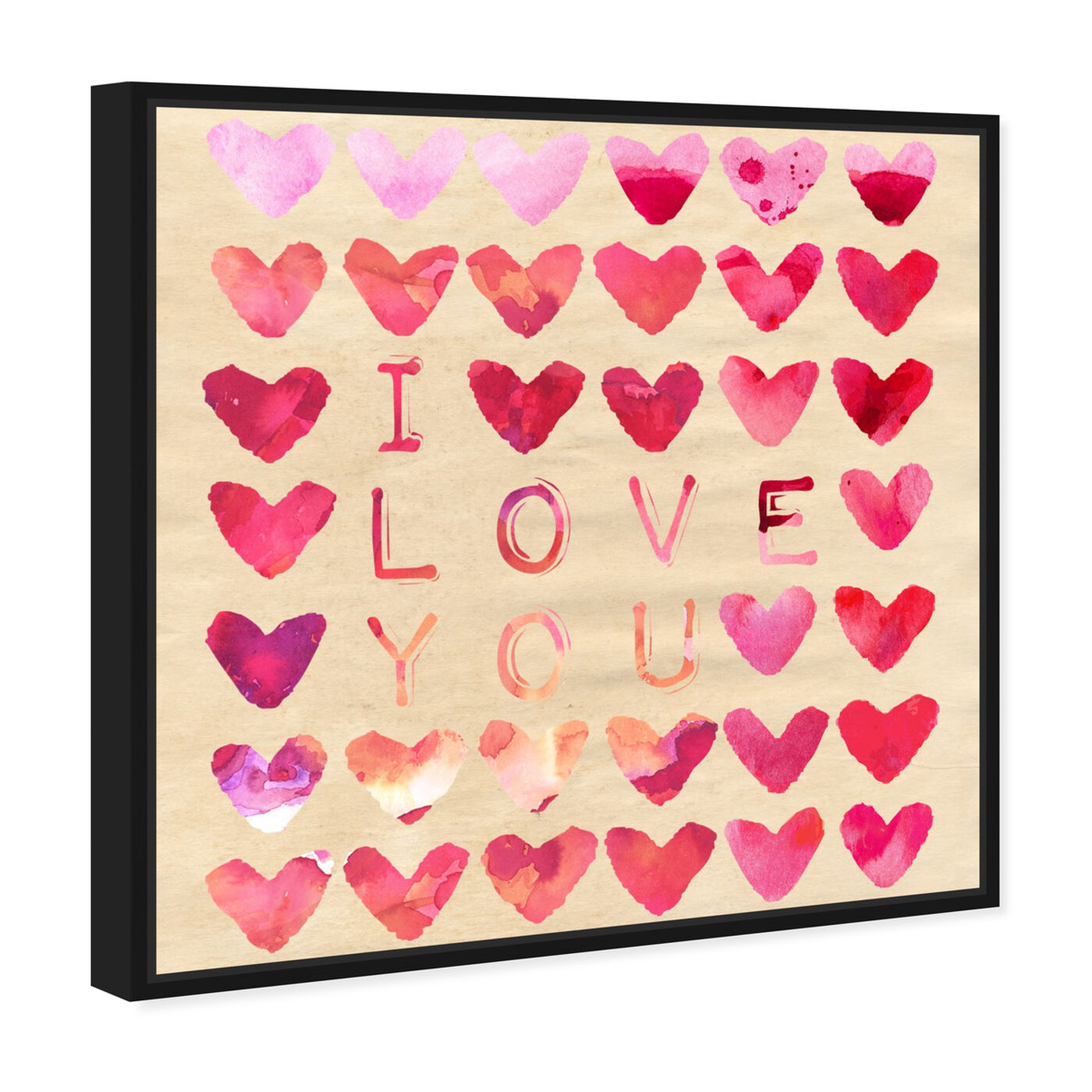 Angled view of I Love You featuring typography and quotes and love quotes and sayings art.