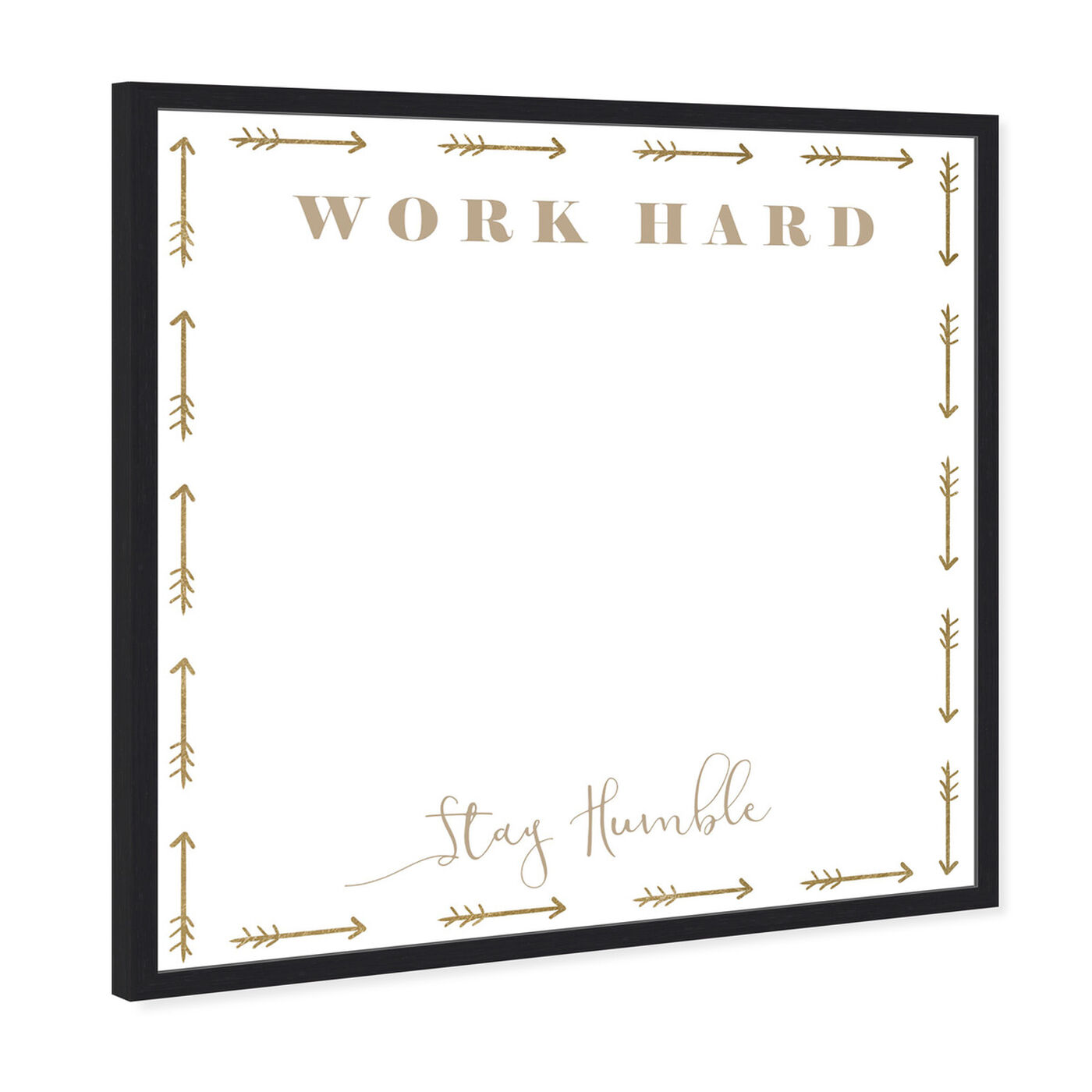 Angled view of Work Hard Stay Humble featuring education and office and whiteboards art.