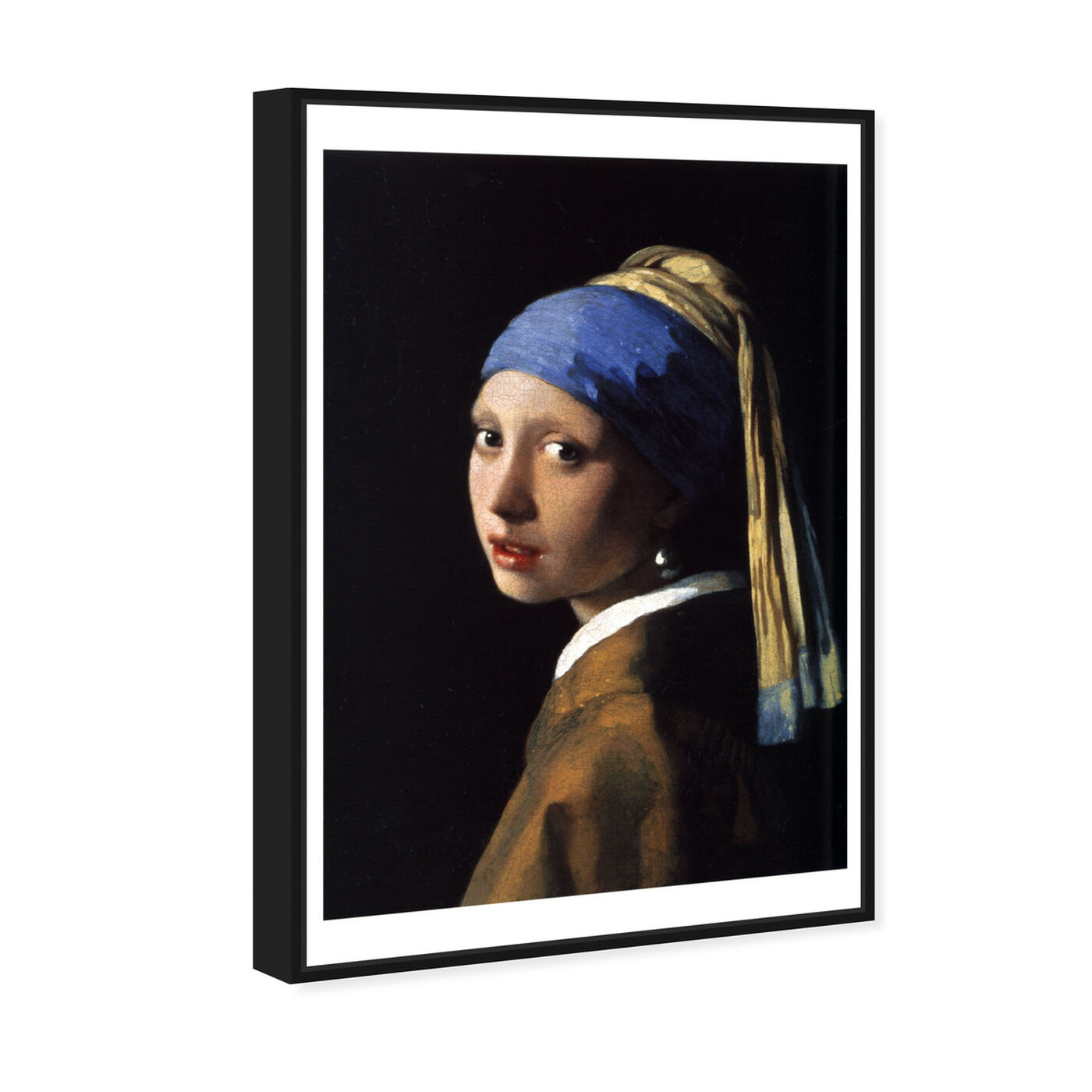 Angled view of Vermeer - Girl With The Pearl Earring featuring classic and figurative and renaissance art.