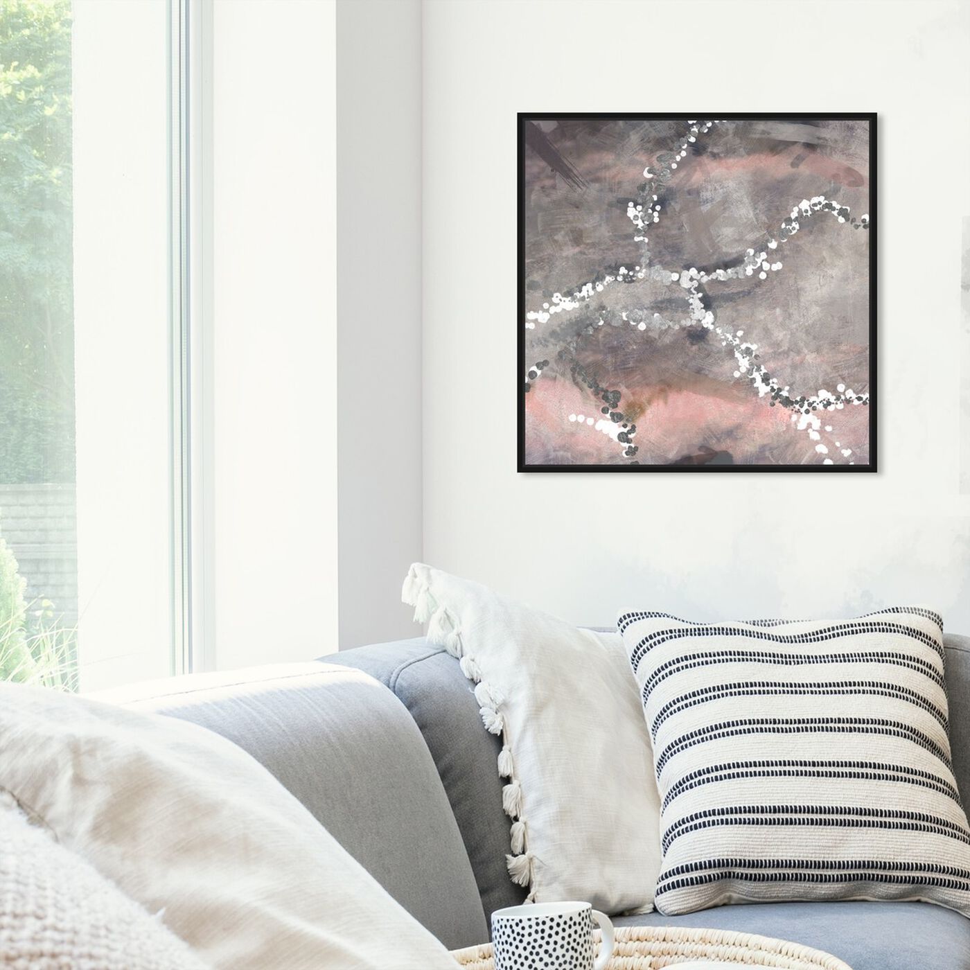 Hanging view of Burnt Sky featuring abstract and patterns art.