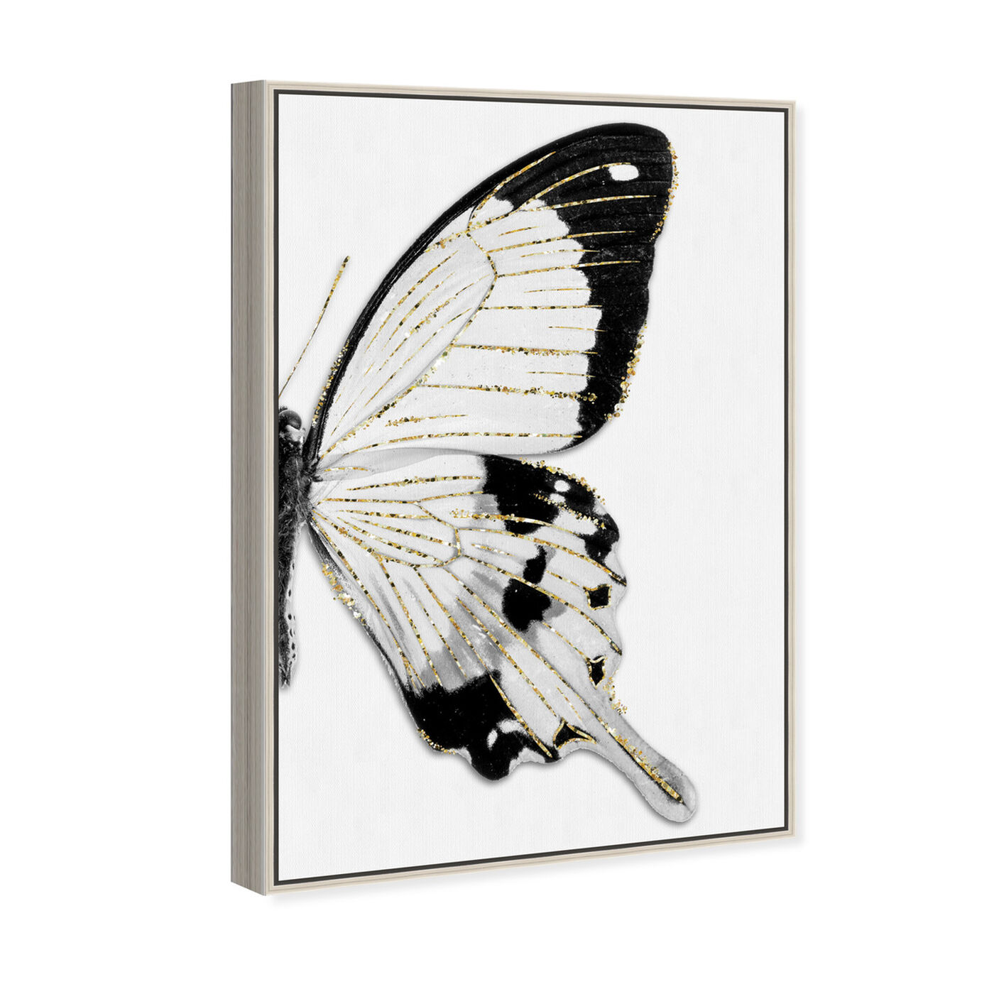 Angled view of Monochrome Butterfly I featuring animals and insects art.