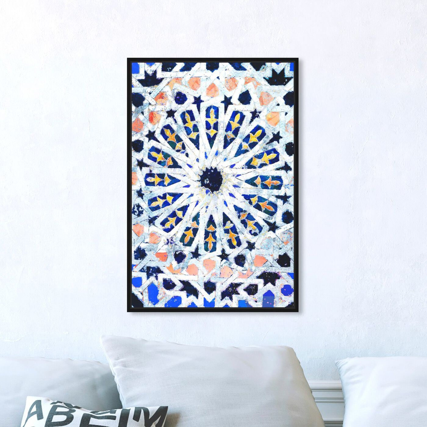 Hanging view of Azahar featuring abstract and patterns art.