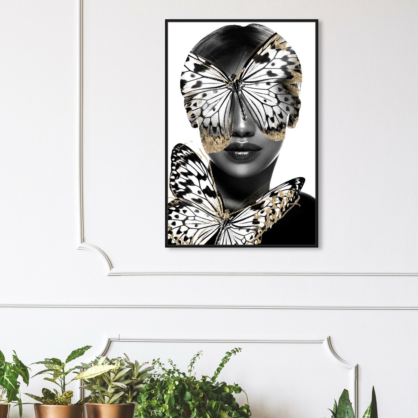 Hanging view of Royalty of Monarch Wings featuring fashion and glam and portraits art.