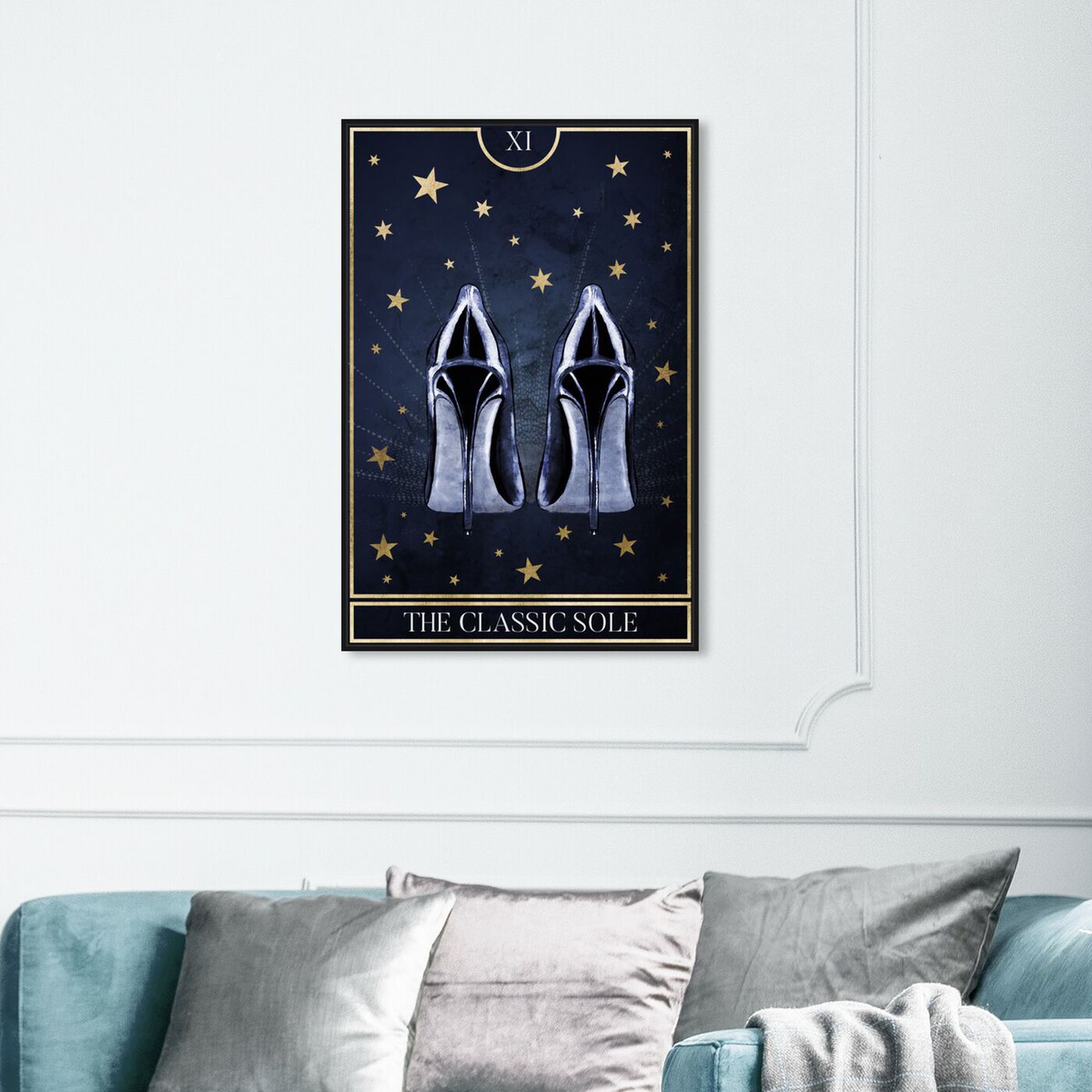 Hanging view of The Classic Sole Tarot Mystic featuring fashion and glam and shoes art.