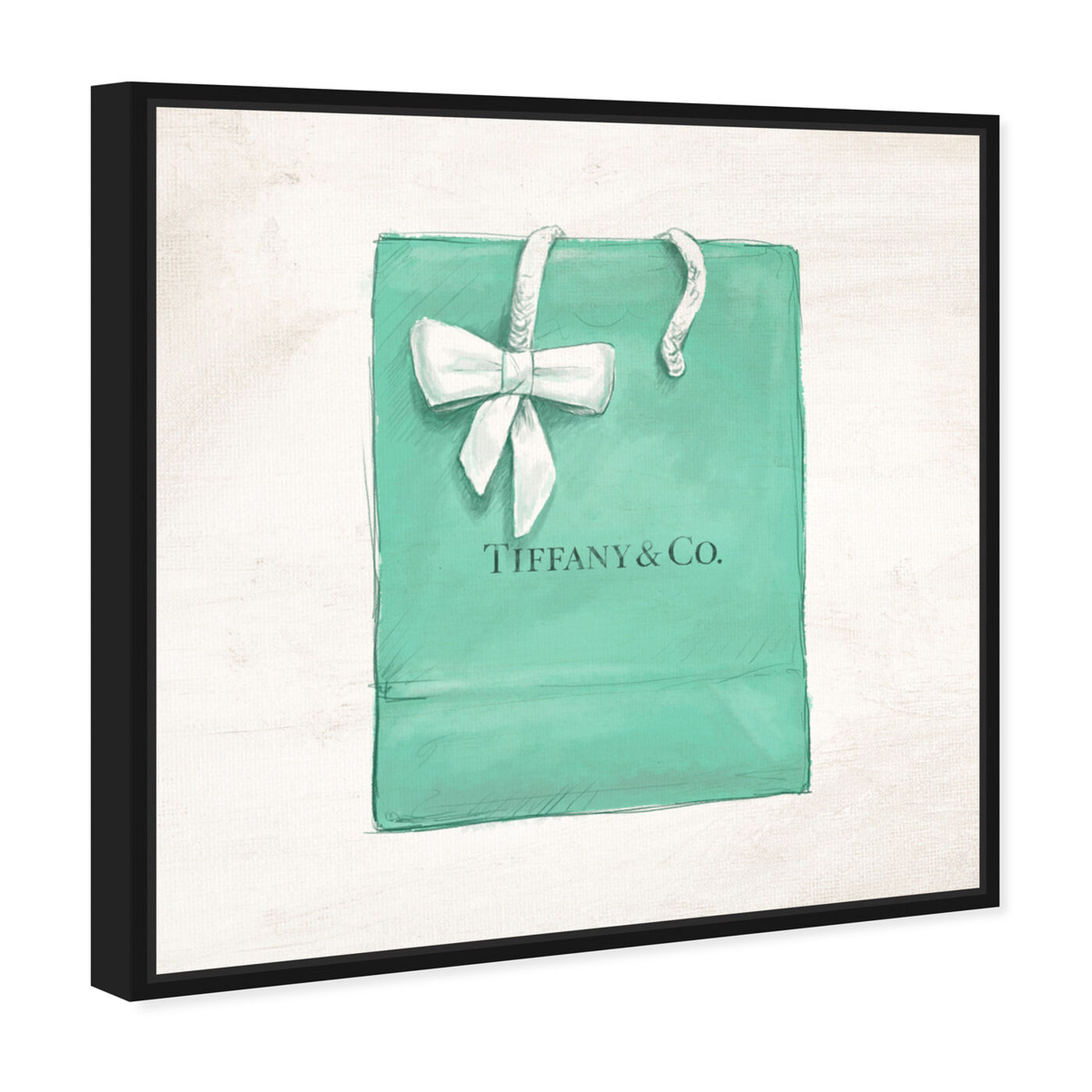 Angled view of Jewelry Shopping Bag I featuring fashion and glam and essentials art.