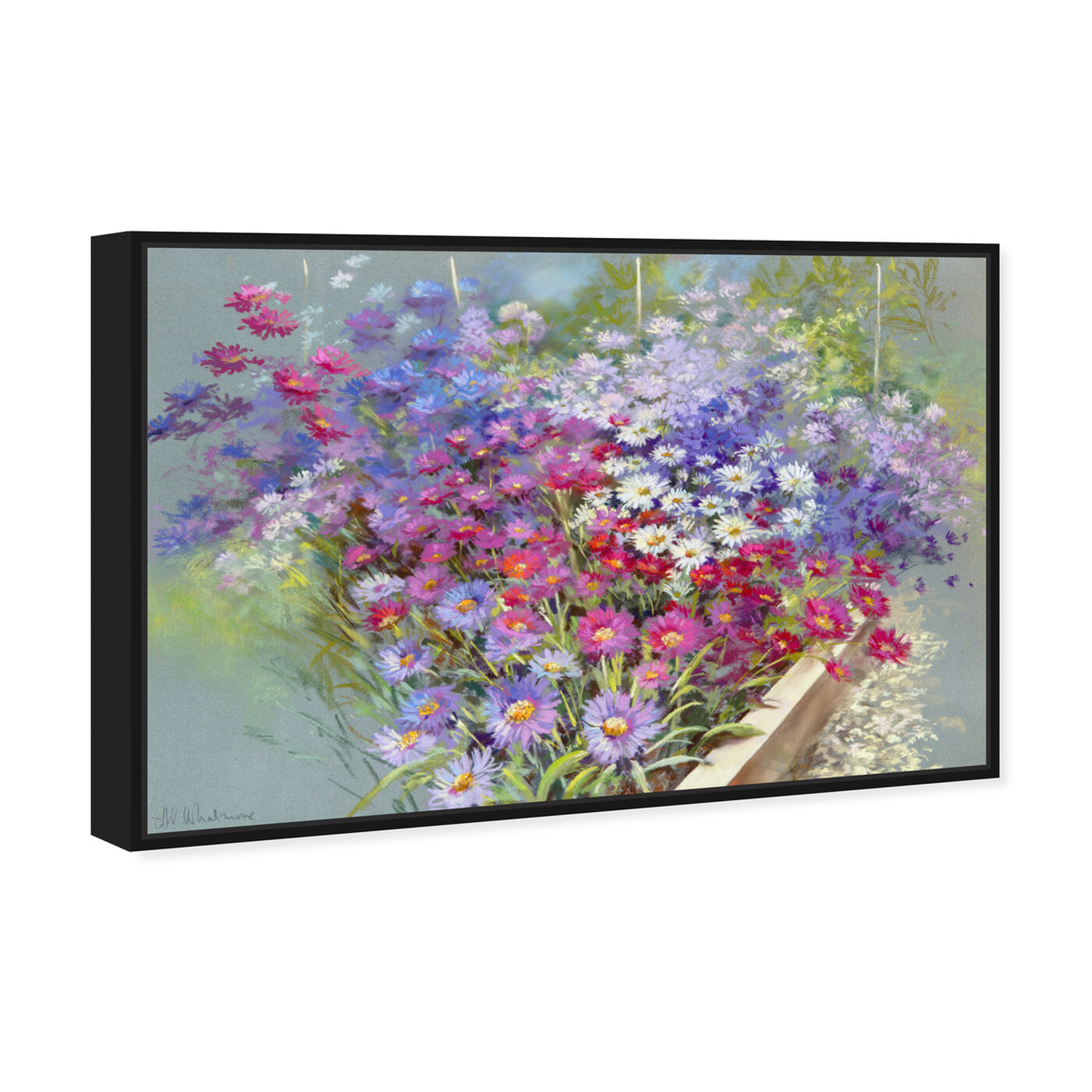 Angled view of Sai - Shades of Lavander 3NW3403 featuring floral and botanical and florals art.