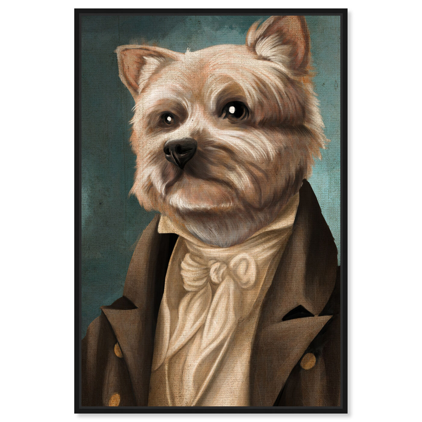 Front view of Yorkie Gentlemen featuring animals and dogs and puppies art.