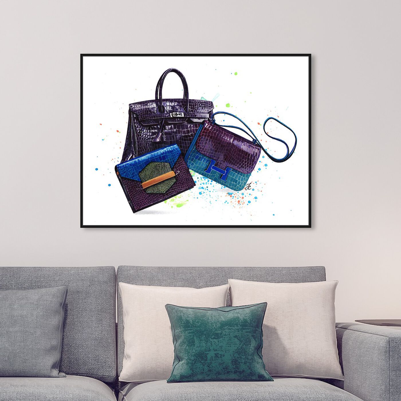 Hanging view of Doll Memories - Ultraviolet Closet featuring fashion and glam and handbags art.