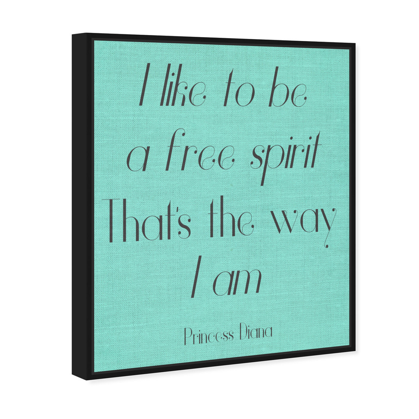 Angled view of Free Spirit featuring typography and quotes and inspirational quotes and sayings art.