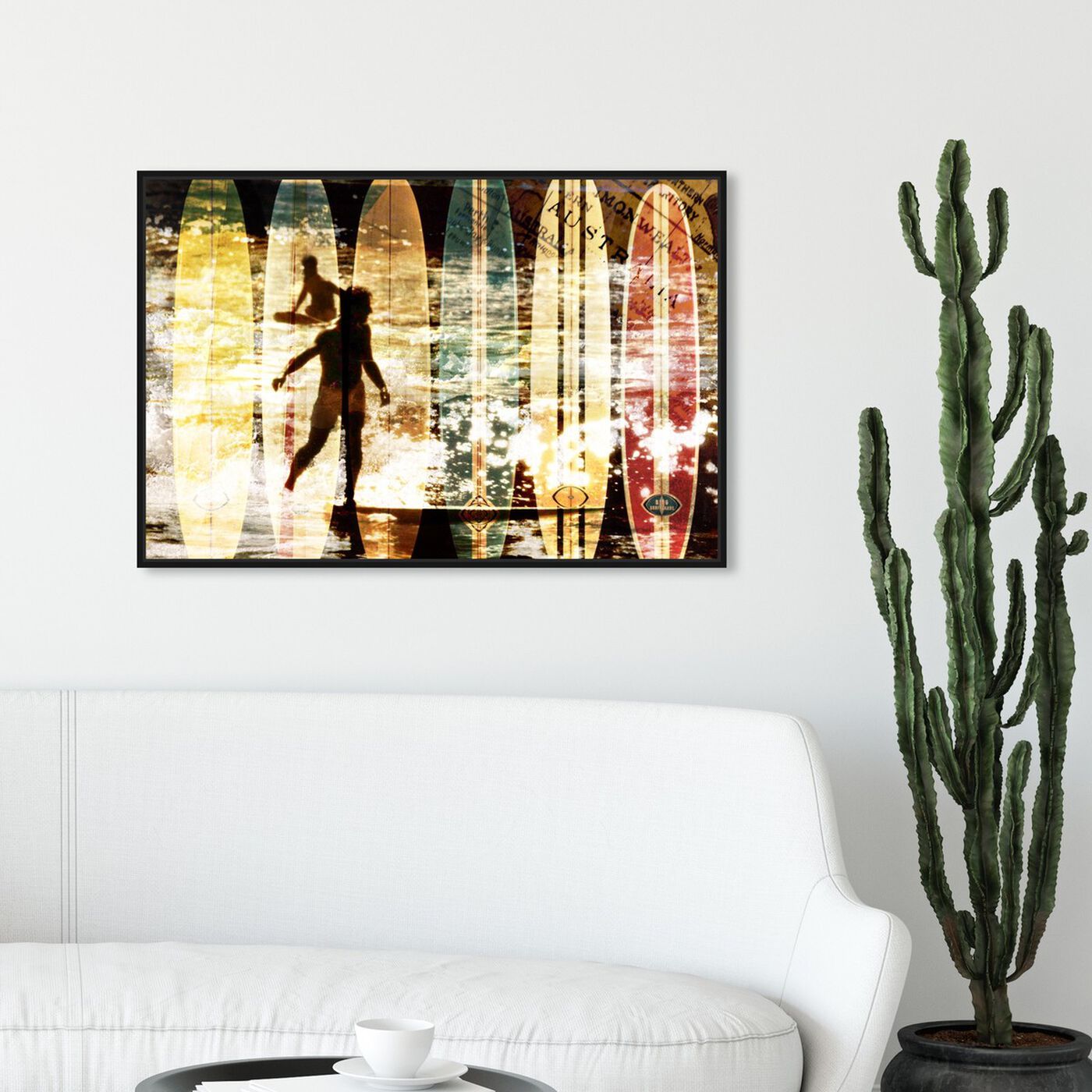 Hanging view of Surfing Australia featuring nautical and coastal and nautical sports art.
