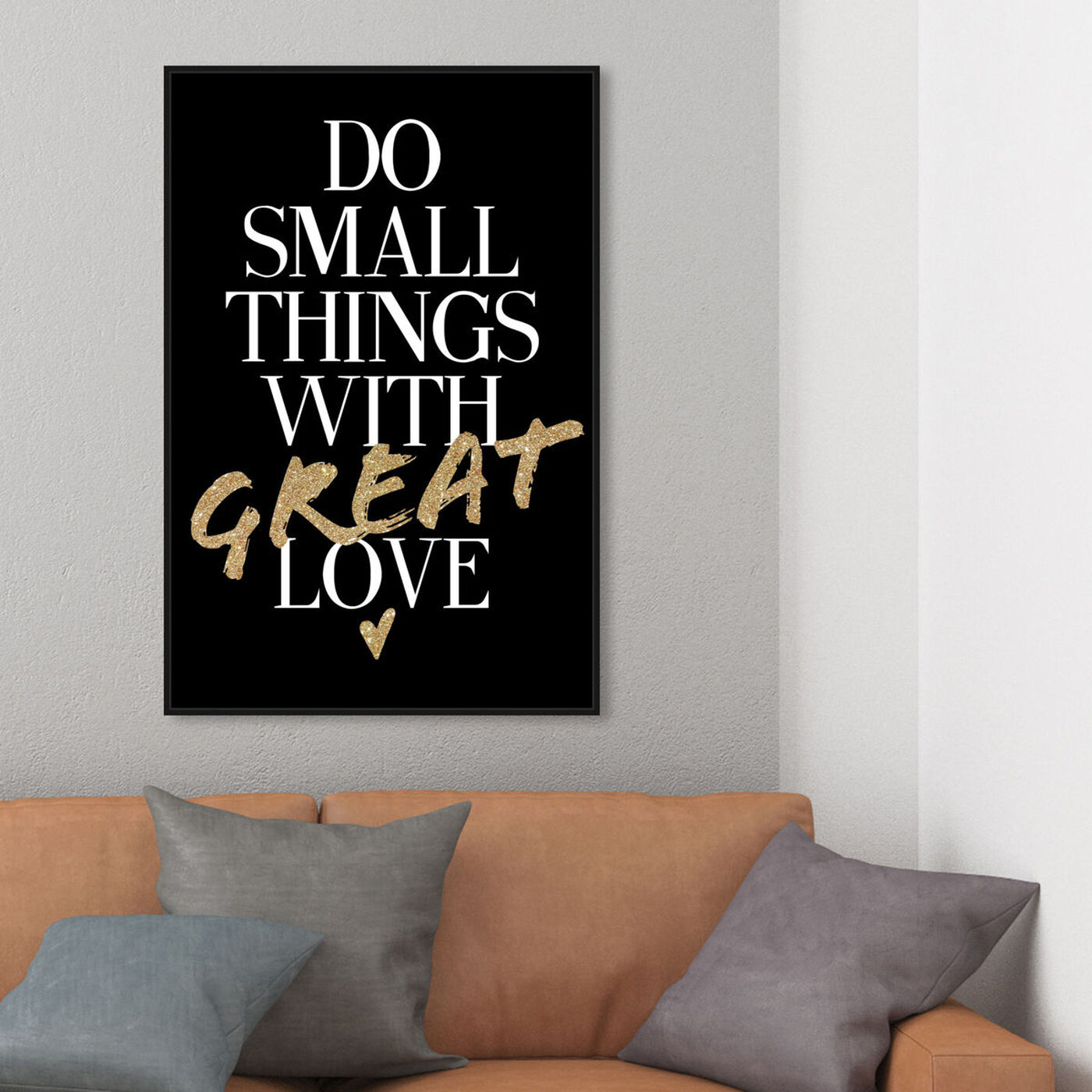 Hanging view of Things With Love II featuring typography and quotes and inspirational quotes and sayings art.
