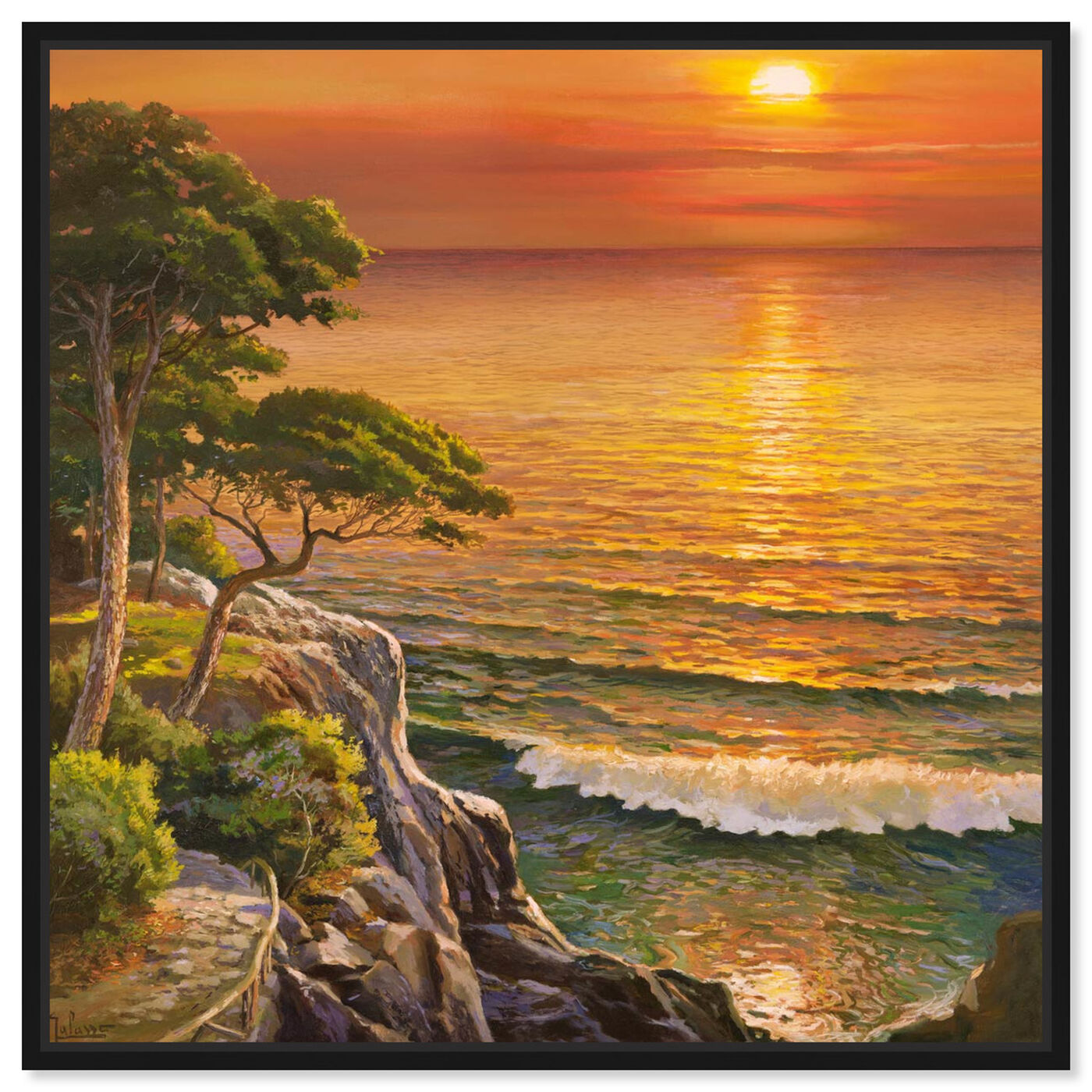 Front view of Sai - Sunset Visage 1AD2552 featuring nature and landscape and sunrise and sunsets art.