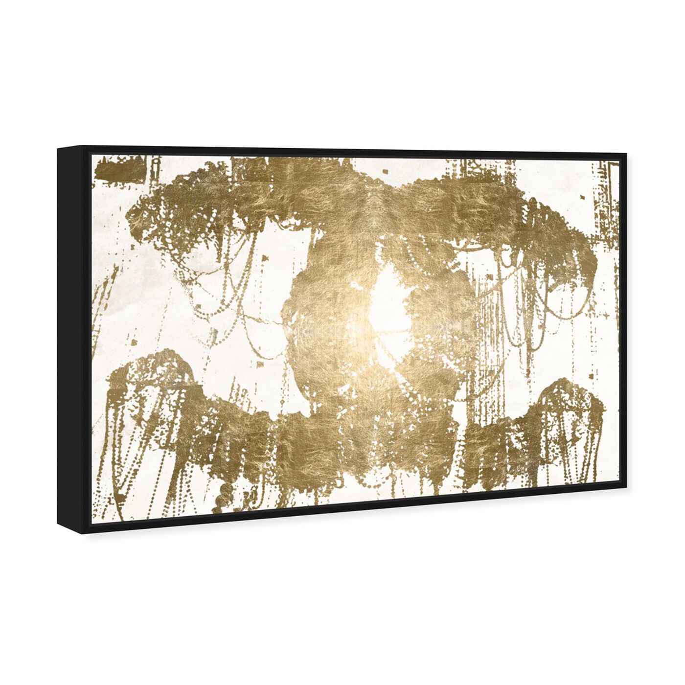 Angled view of Hey Lolita Gold Canvas featuring fashion and glam and road signs art.