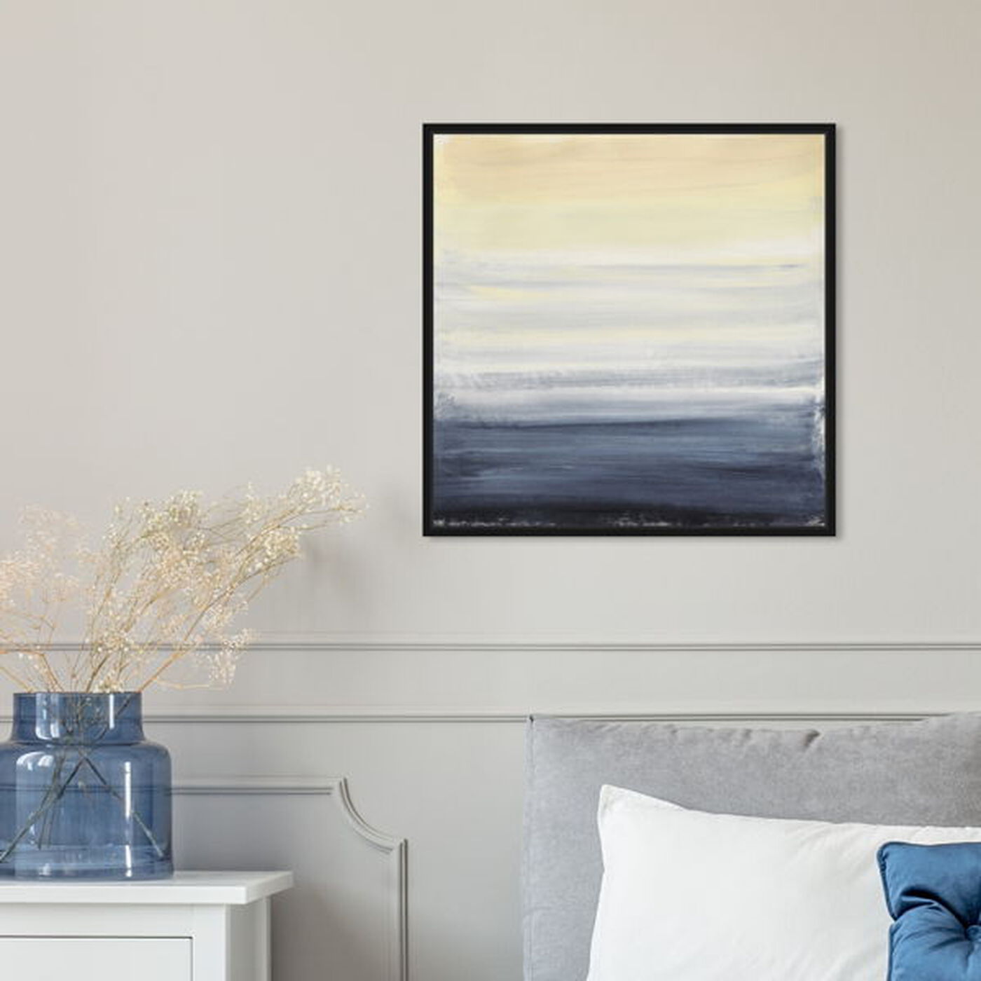 Hanging view of Sea Fog featuring abstract and paint art.