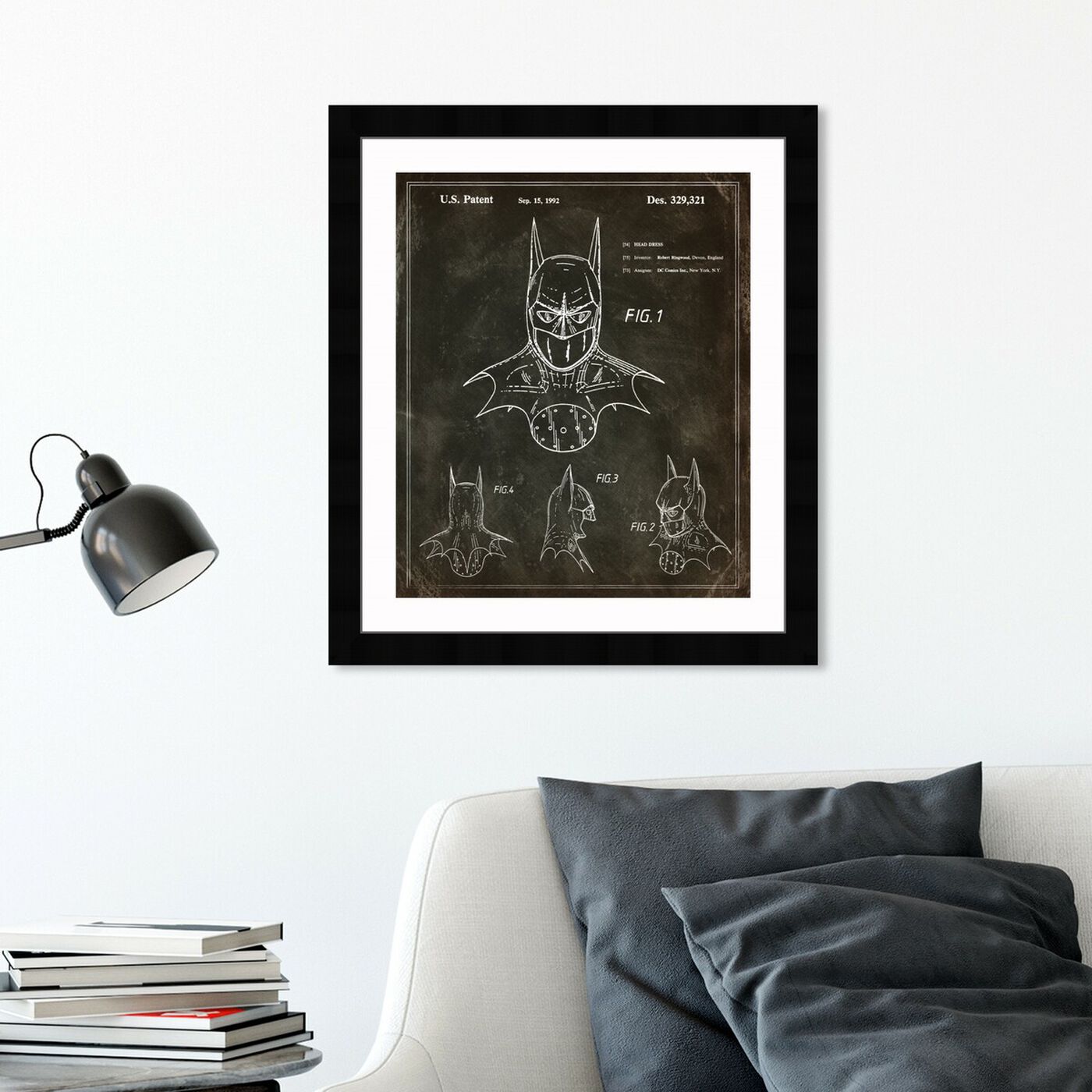 Hanging view of Batman, 1992 II featuring symbols and objects and toys art.