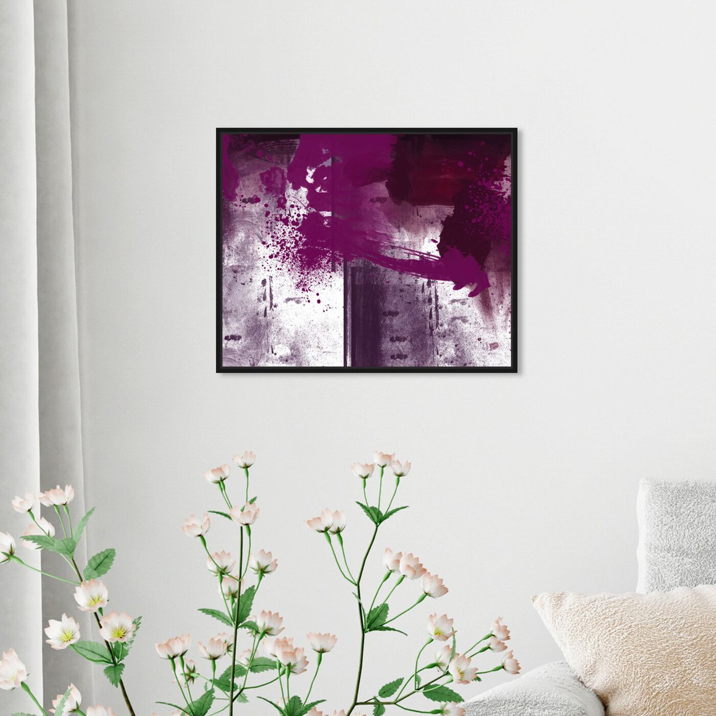 Hanging view of Violet Substance featuring abstract and paint art.