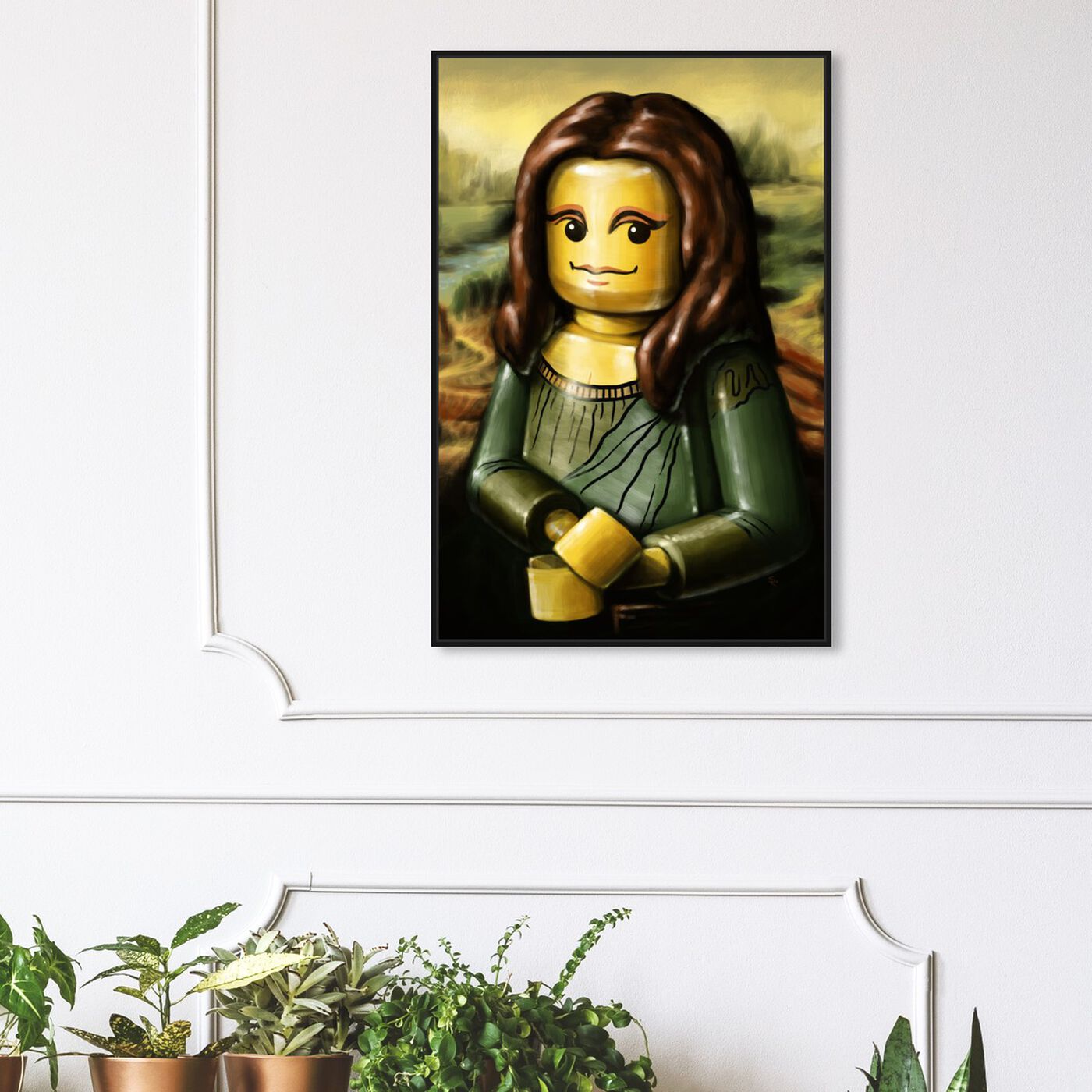 Hanging view of Mona Legisa featuring classic and figurative and classic art.