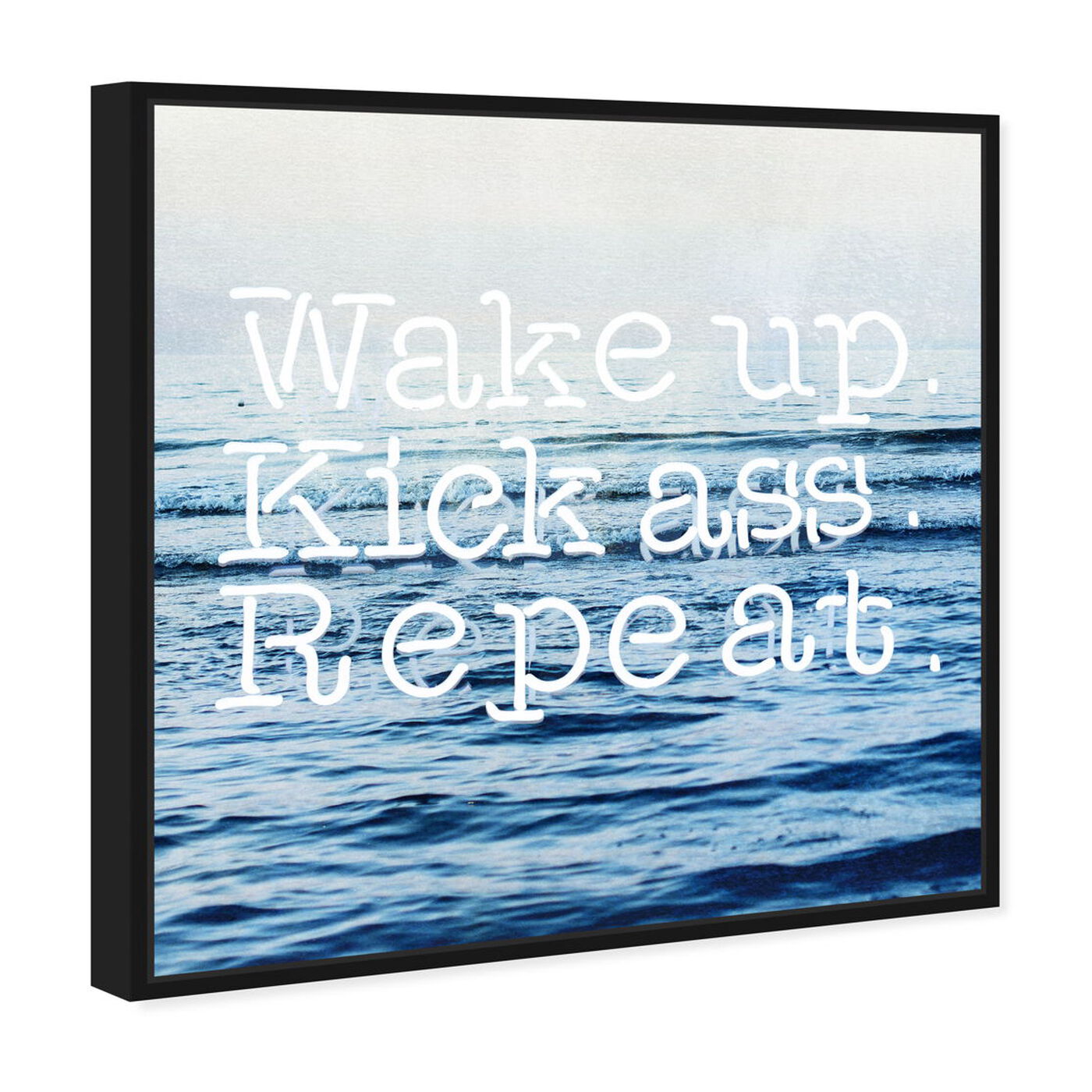 Angled view of Kick A featuring typography and quotes and motivational quotes and sayings art.