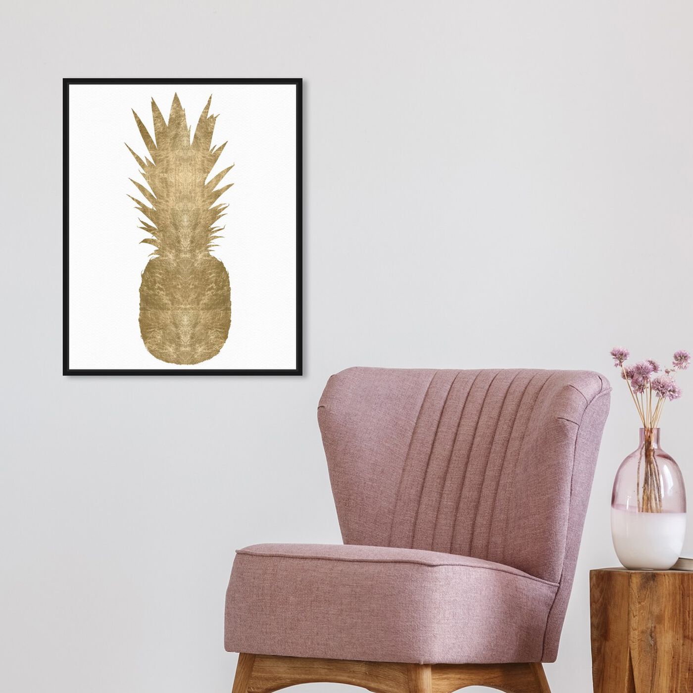 Hanging view of Pineapple featuring food and cuisine and fruits art.