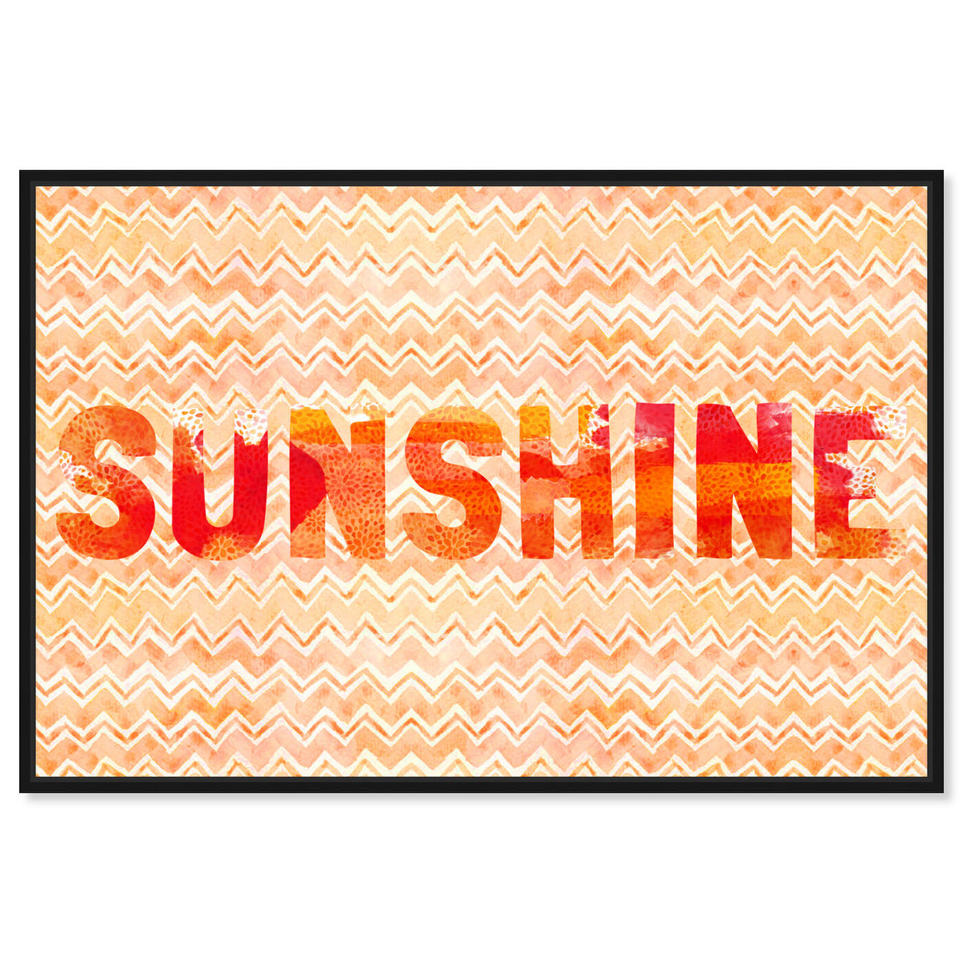 Front view of Sunshine featuring typography and quotes and beauty quotes and sayings art.