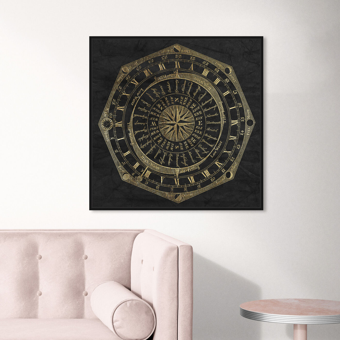 Hanging view of Sky Compass featuring astronomy and space and moons art.
