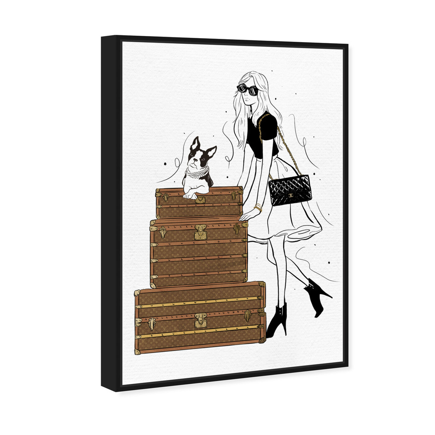 Angled view of Traveling in Style featuring fashion and glam and travel essentials art.