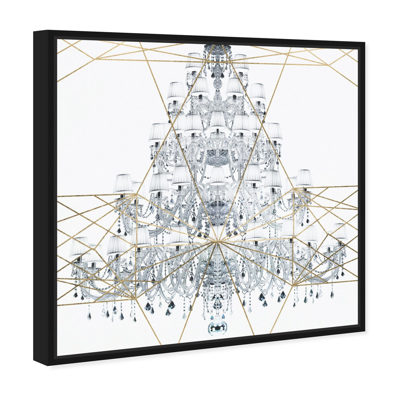 Angled view of Geo Chandelier featuring fashion and glam and chandeliers art.