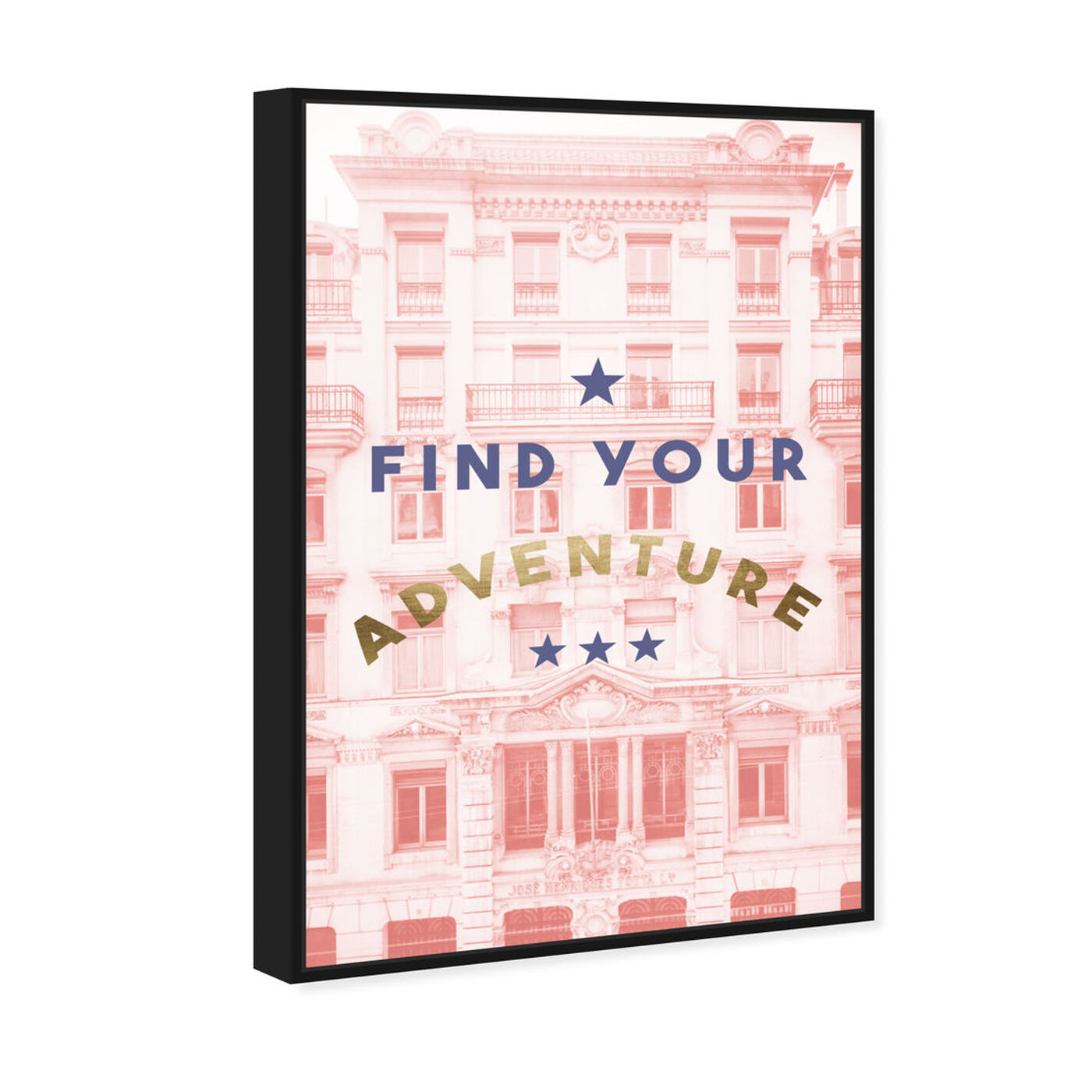 Angled view of Find Your Adventure Blush featuring typography and quotes and motivational quotes and sayings art.