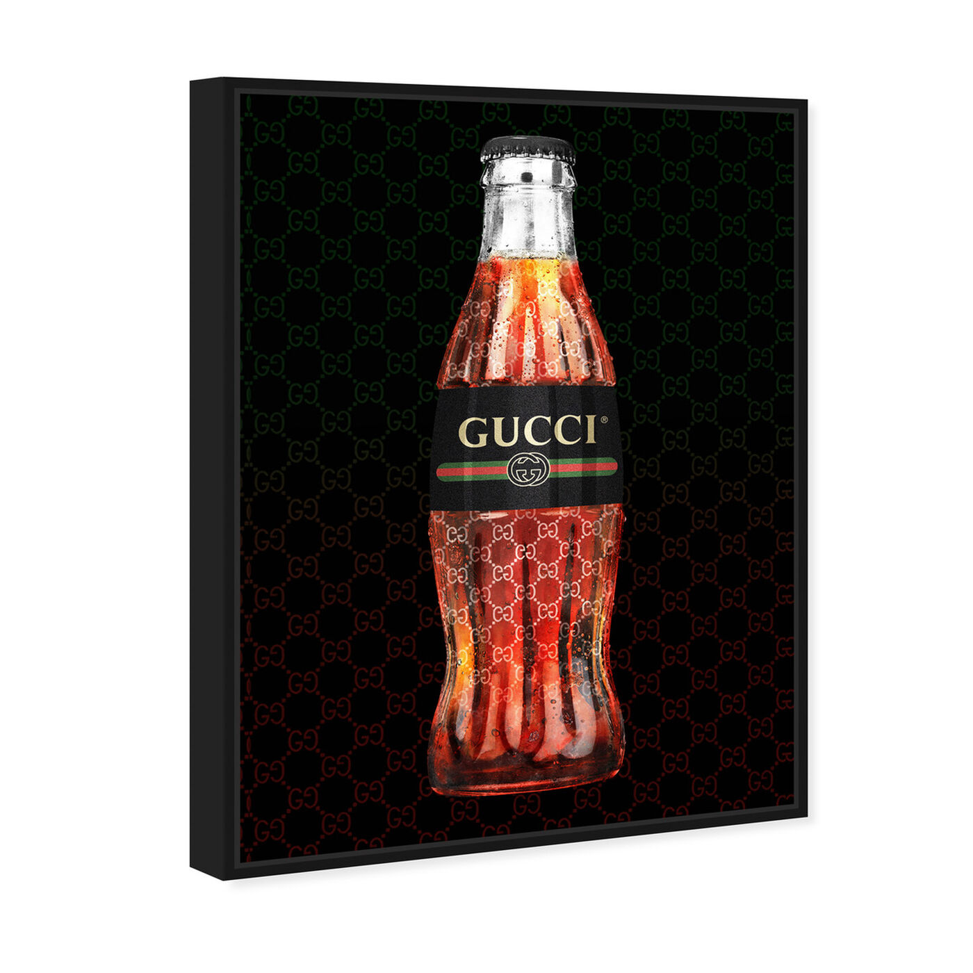 Angled view of Italian Soda Bottle featuring drinks and spirits and soda art.